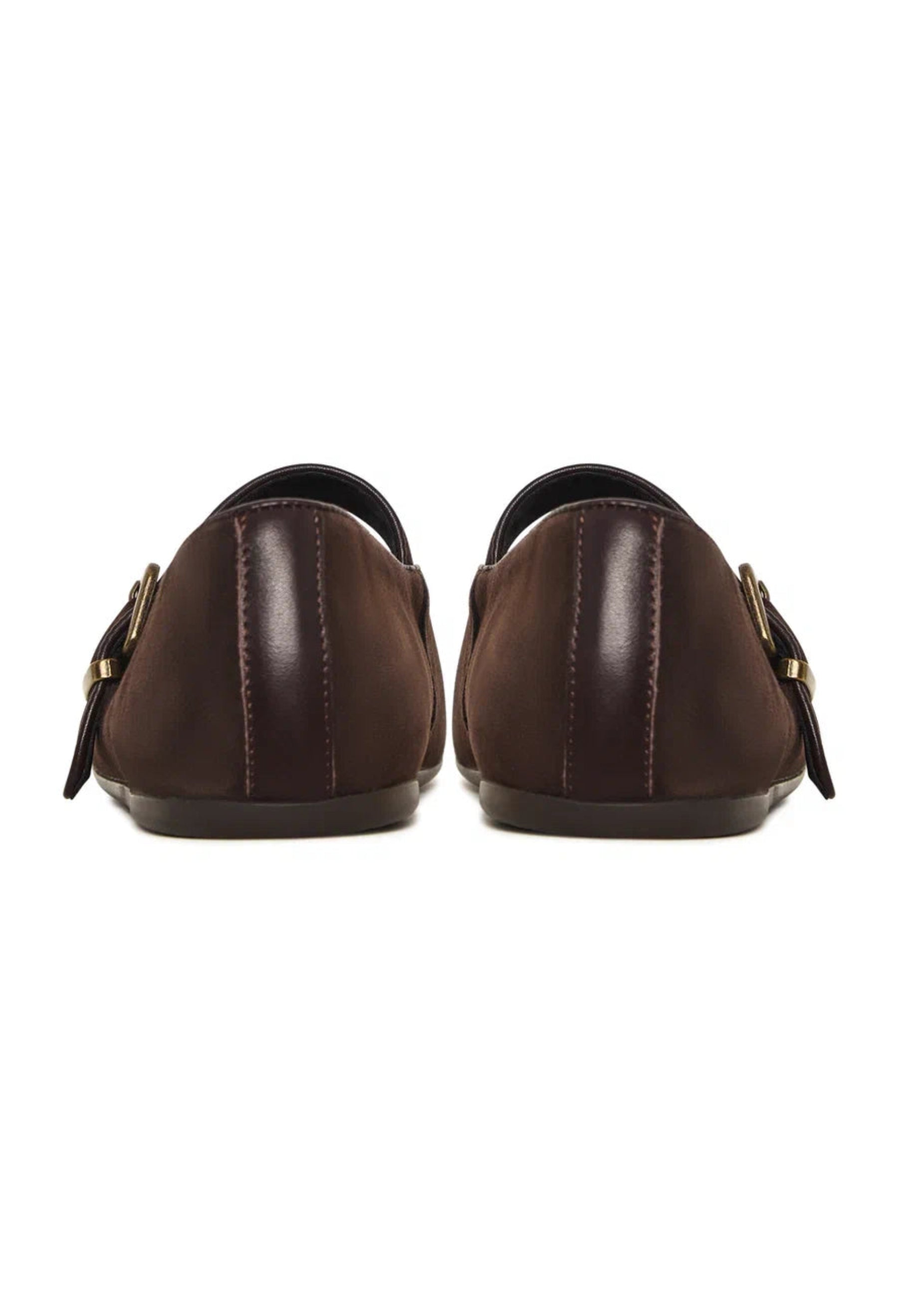 Chic Mary Jane Flats - Brown