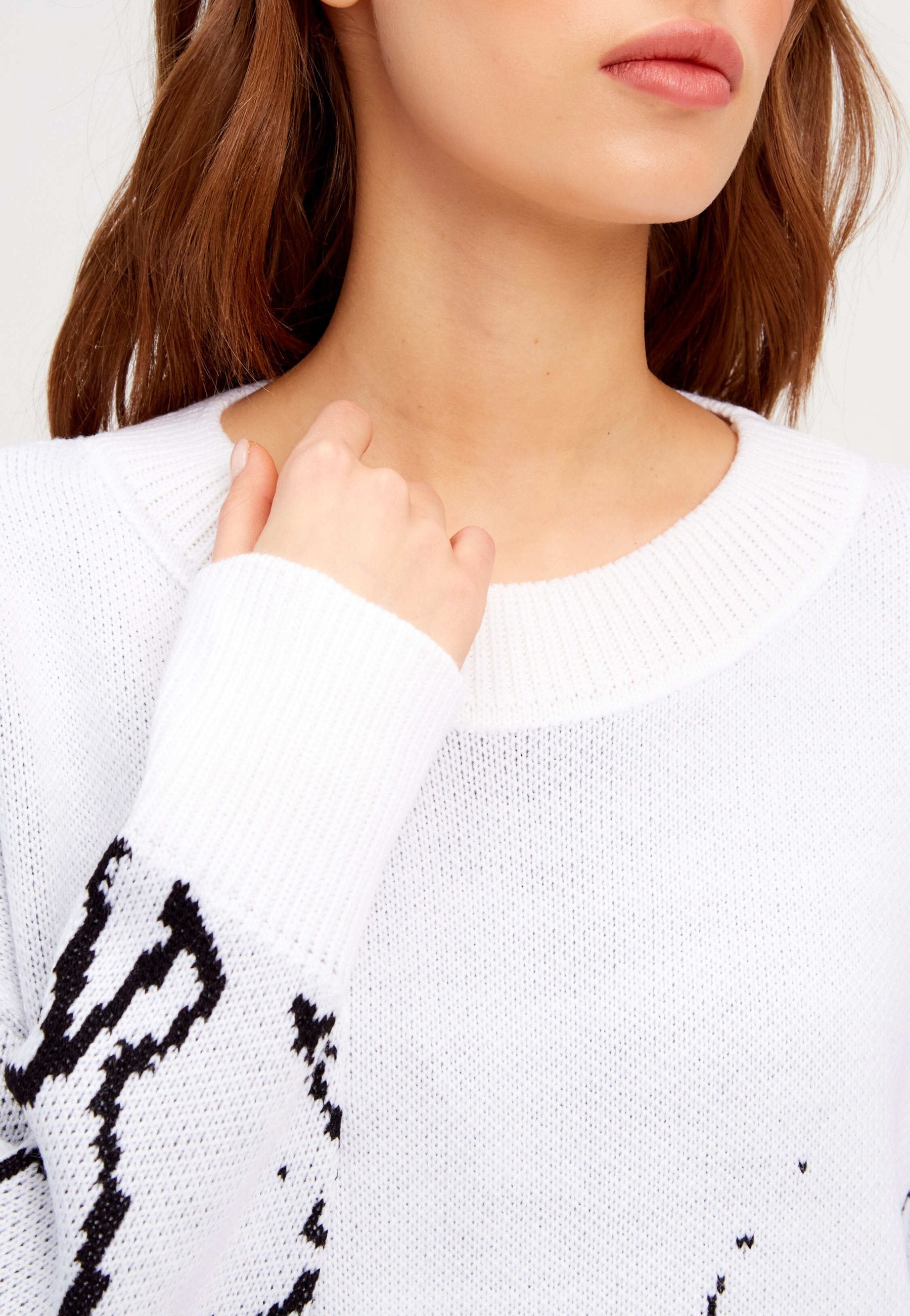 Abstract Knit Oversized Sweater