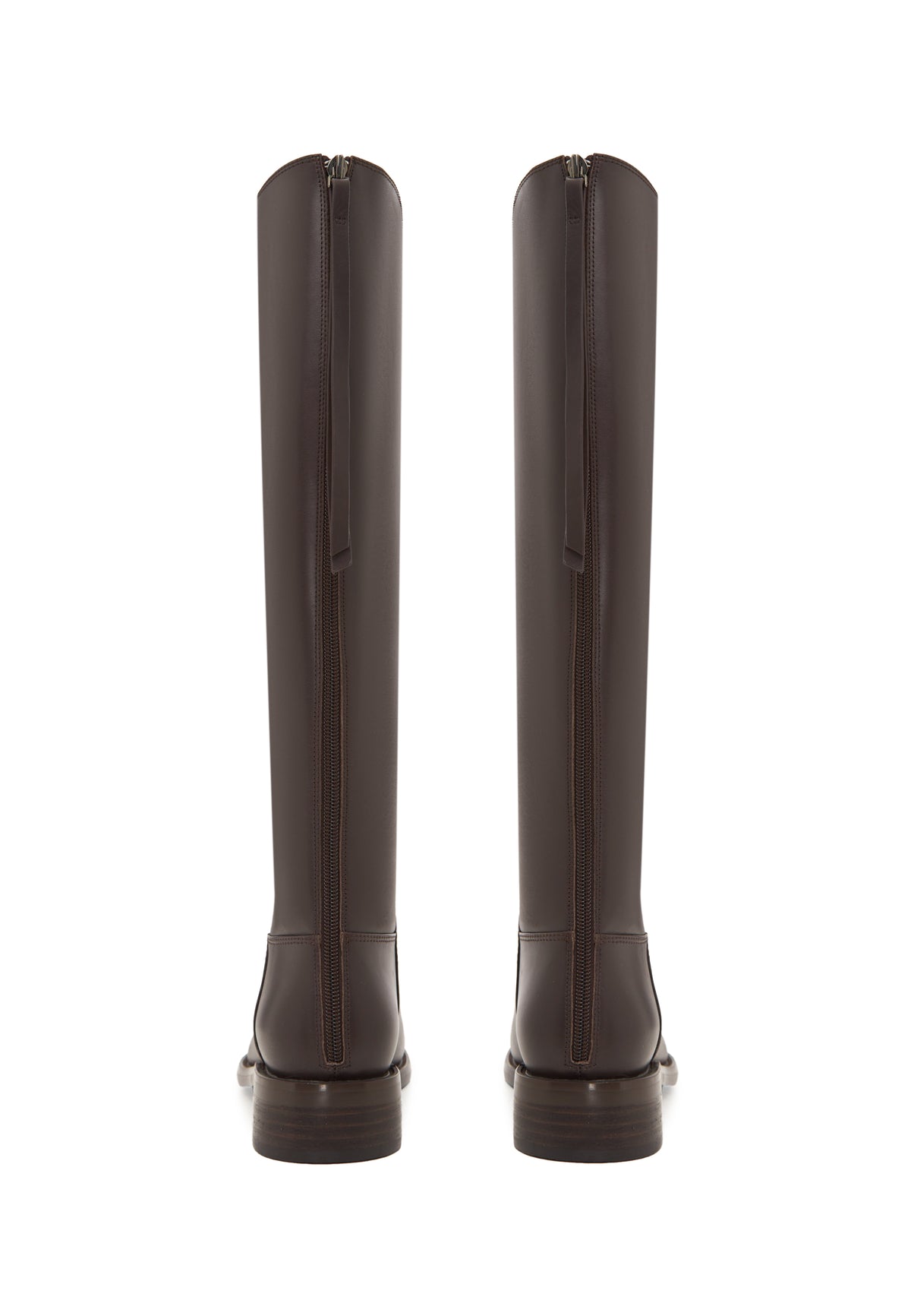 Kniehohe Reitstiefel aus Leder – Schwarz