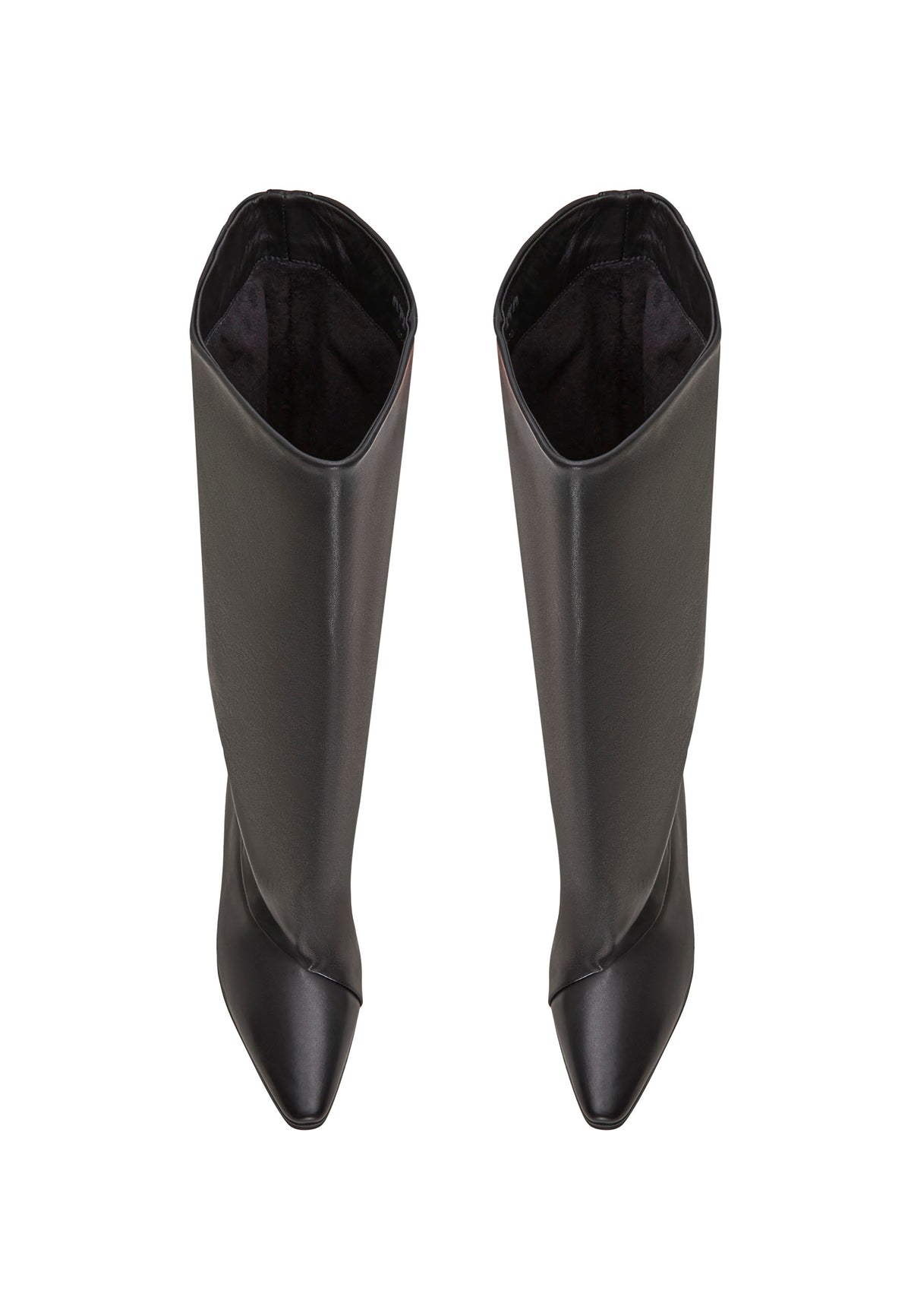 Bottes hautes en cuir à bout pointu