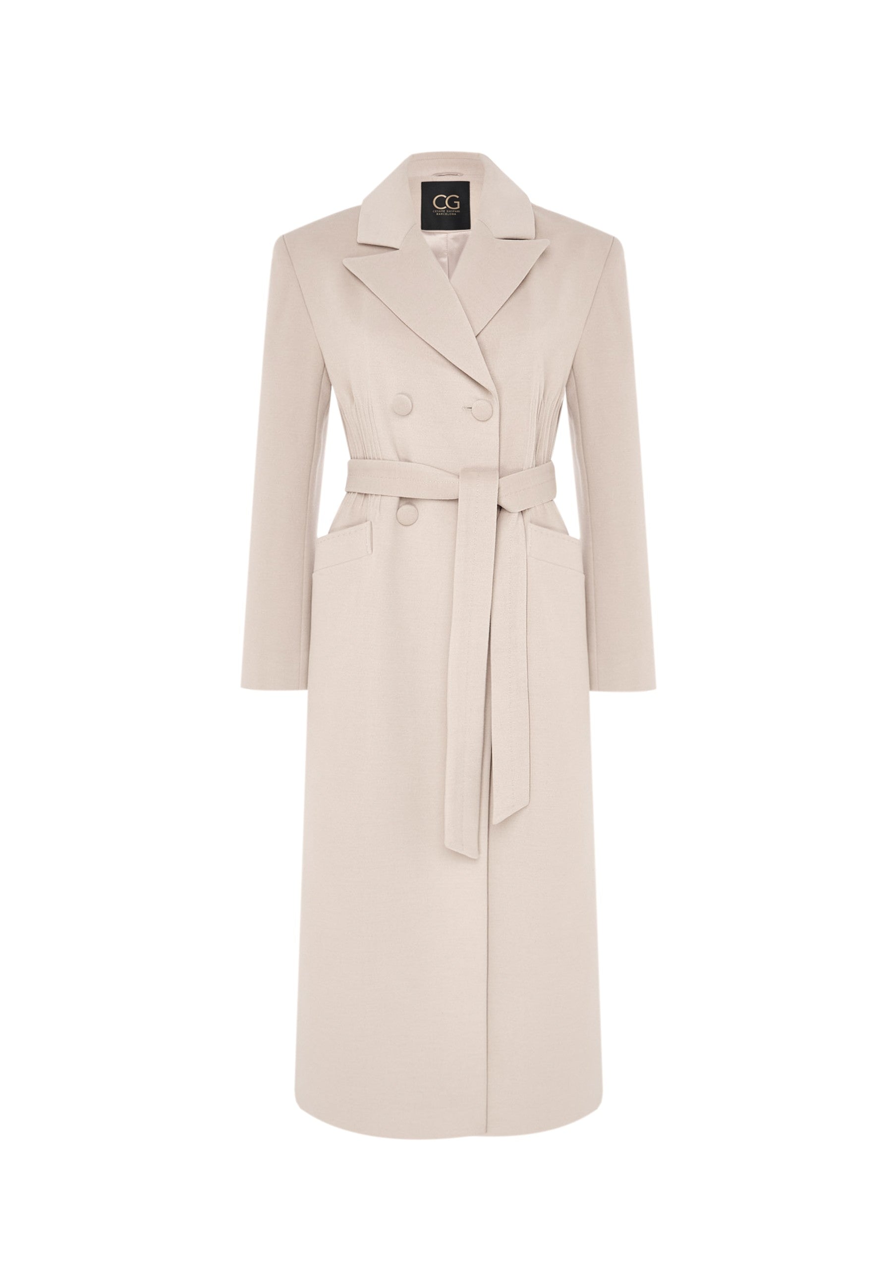 Manteau long ceinturé femme – Milky