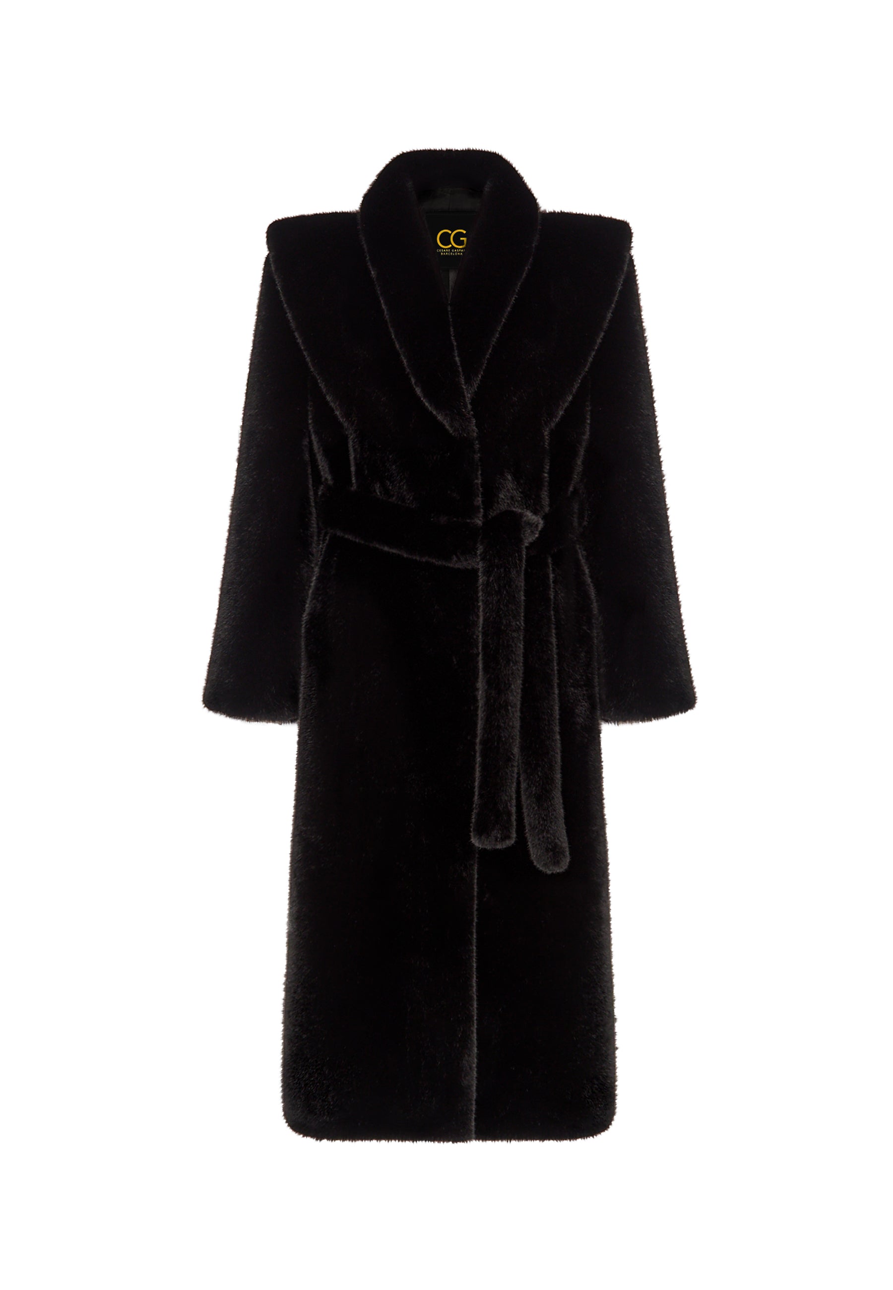 Manteau Matrix en fausse fourrure avec ceinture