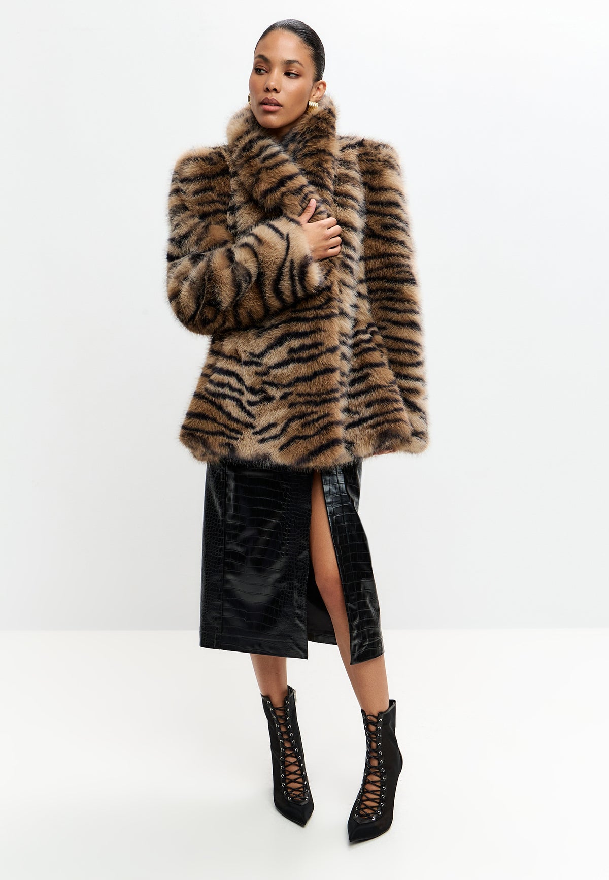Veste en fausse fourrure – Tigress