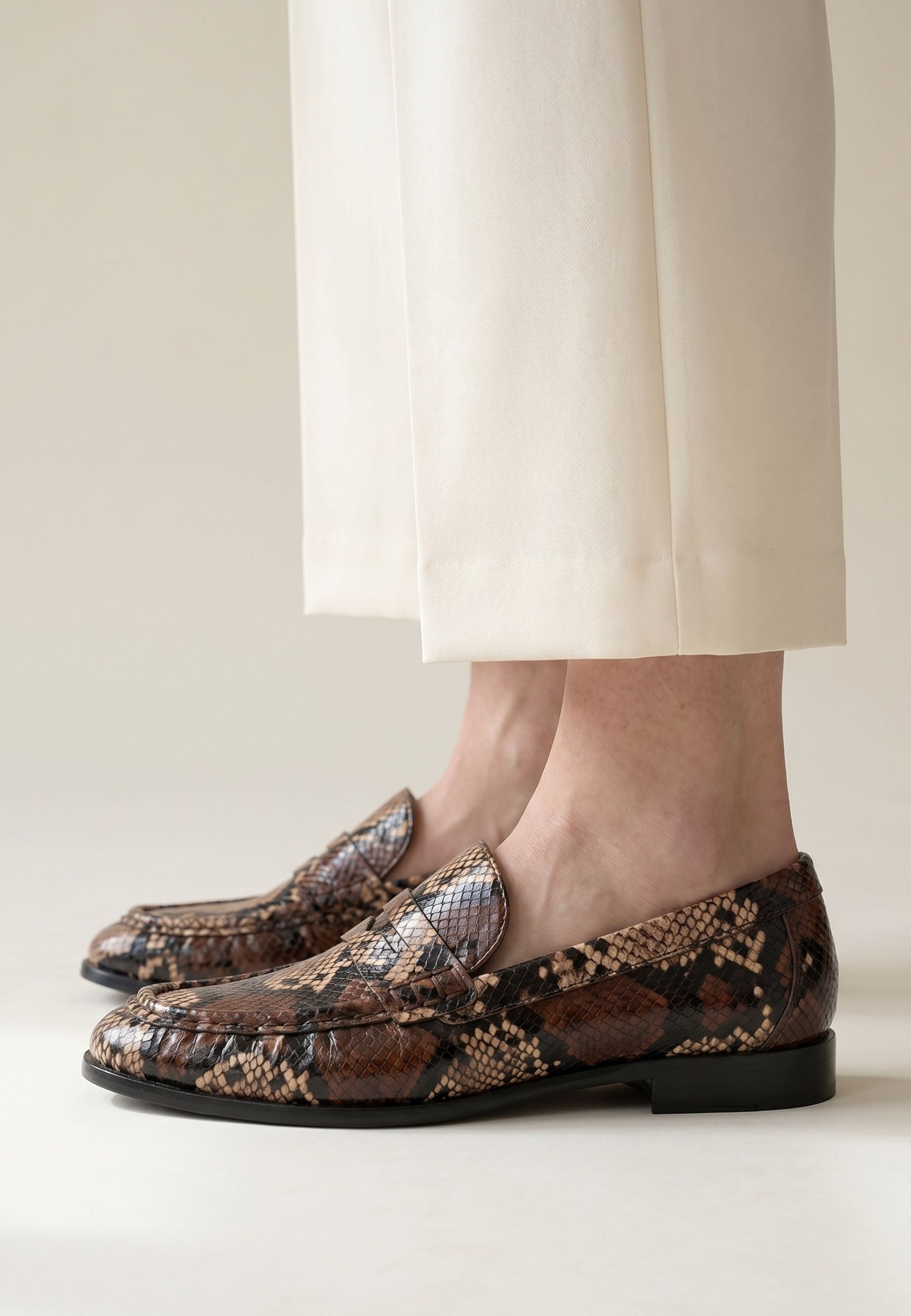 Mokasyny Penny Python – Brązowe