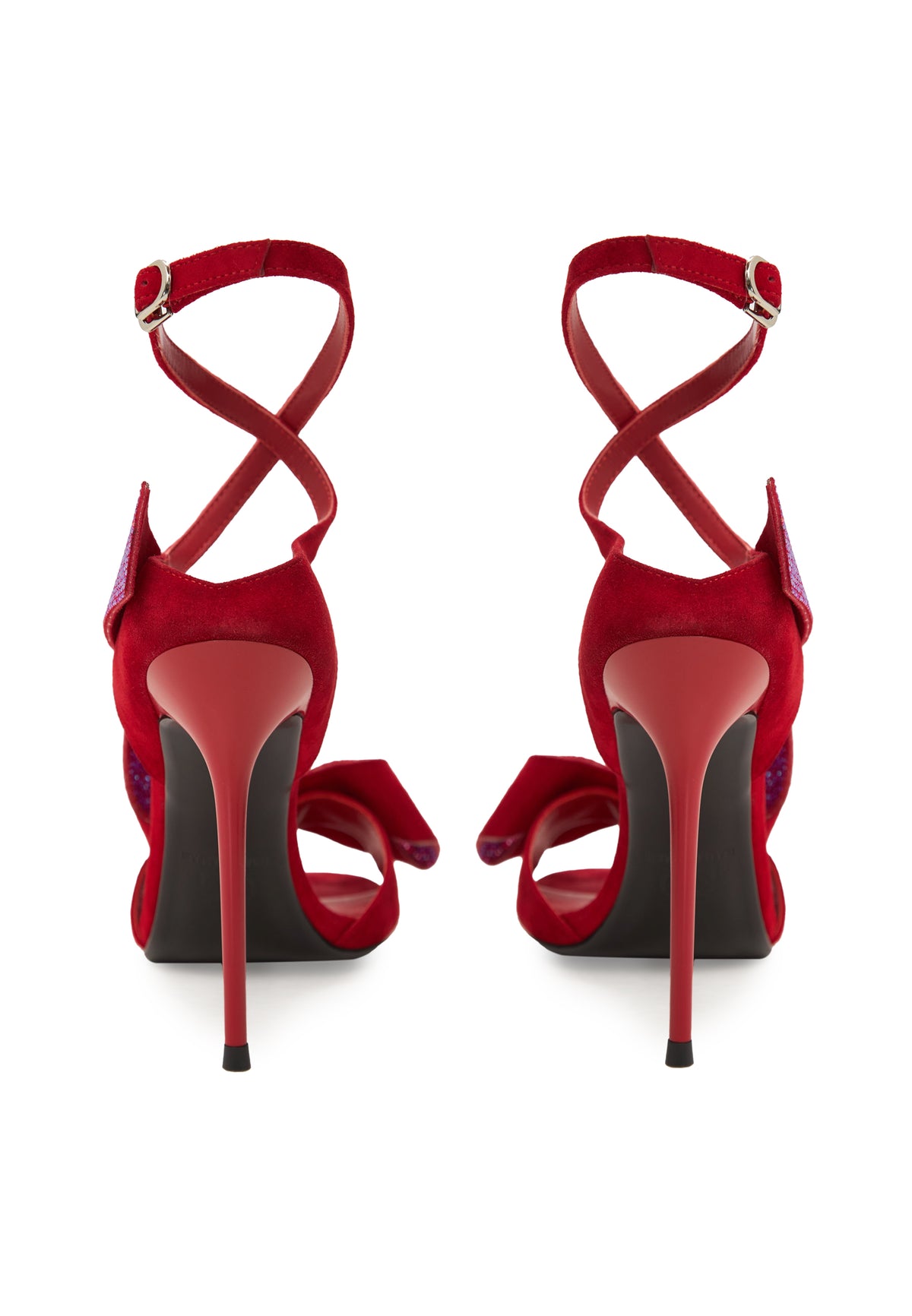 Sandales à talons aiguilles Mireille – Rouge