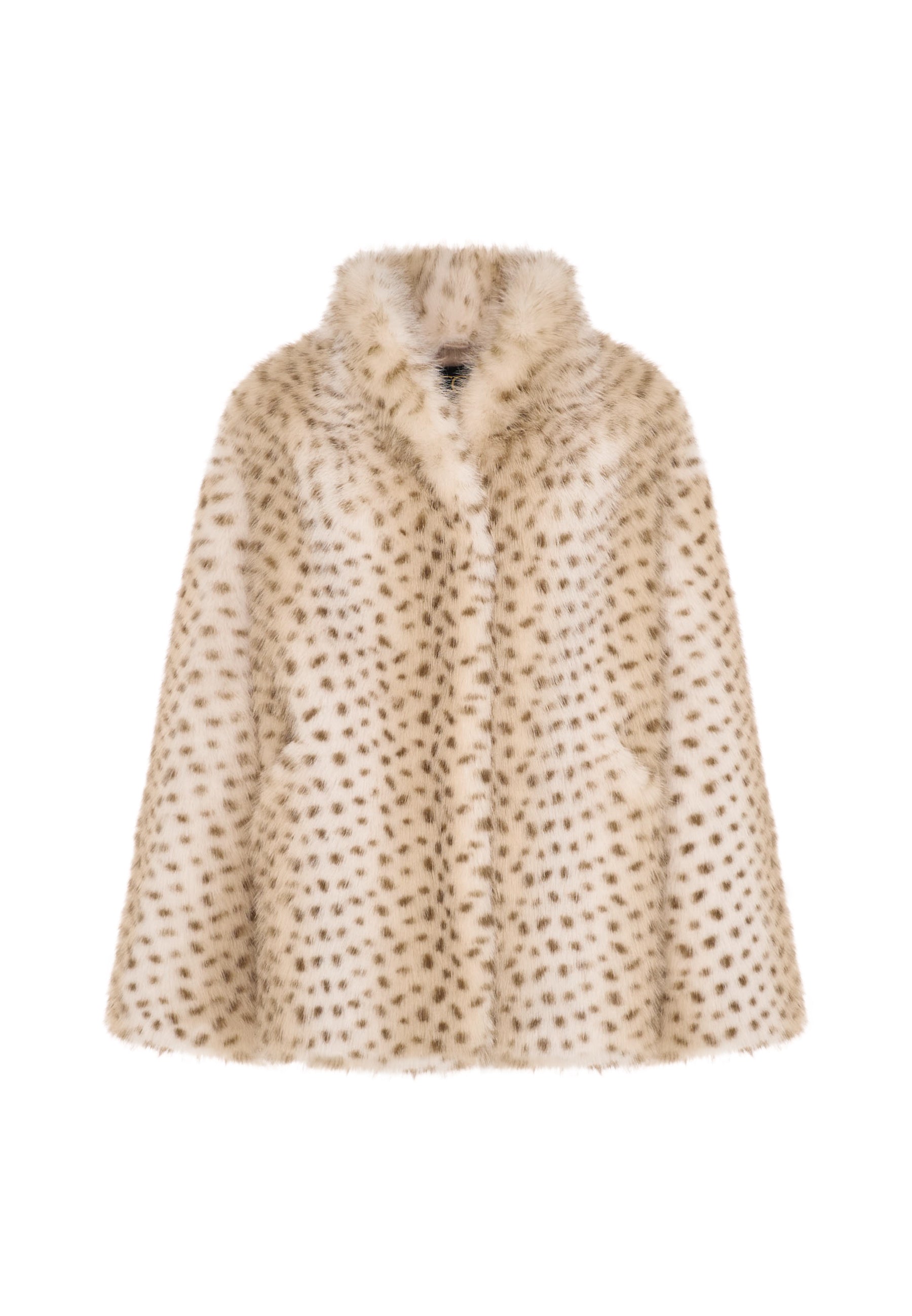Veste courte en fausse fourrure – Beige