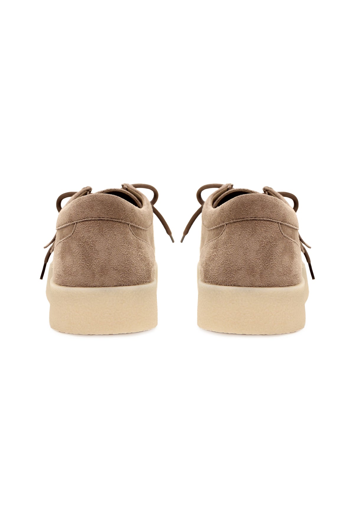 Mocasines con plataforma y cordones – Beige