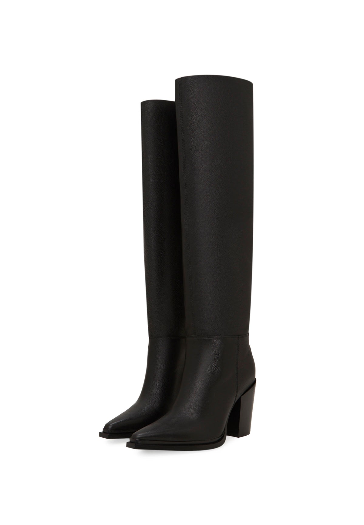 Bottes hautes en cuir – noir