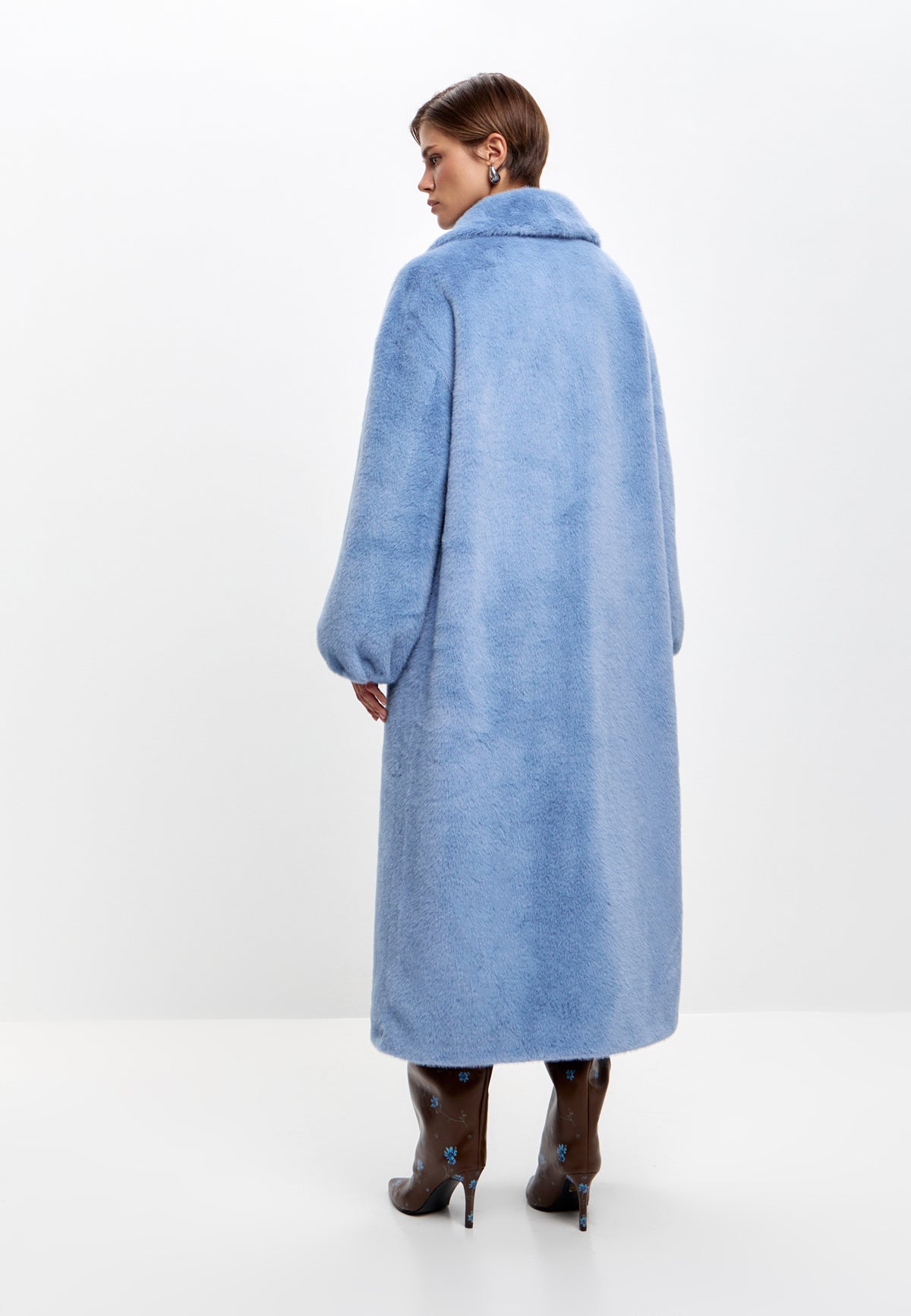 Arctic Fox Coat - Light Blue