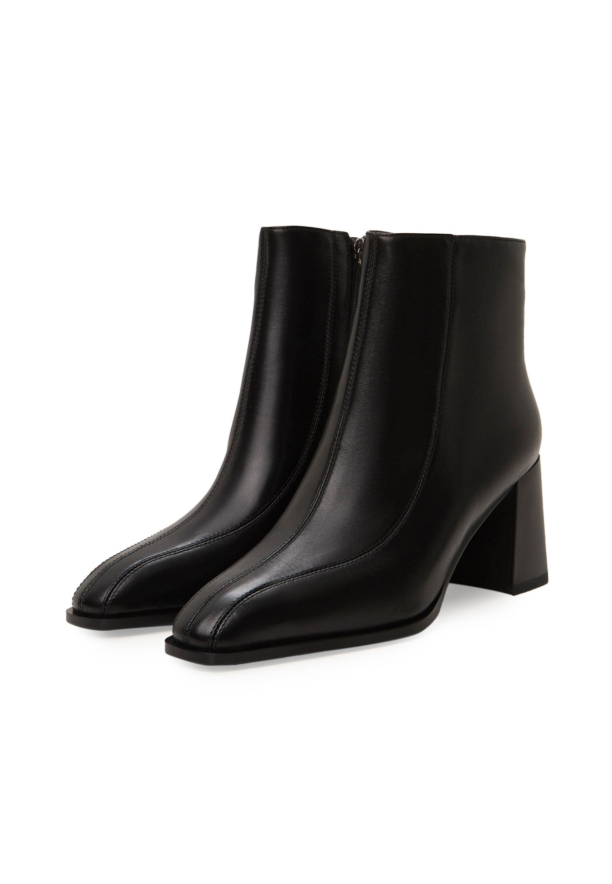 Bottines Sophia à talon bloc – noir