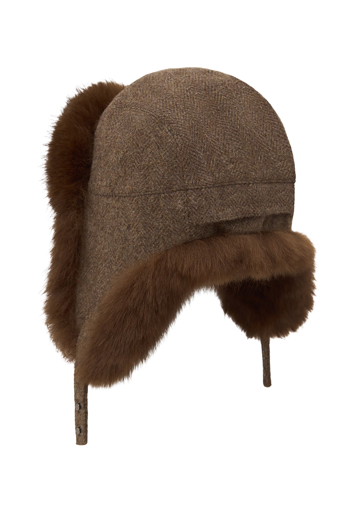 Wool Trapper Hat - Light Brown