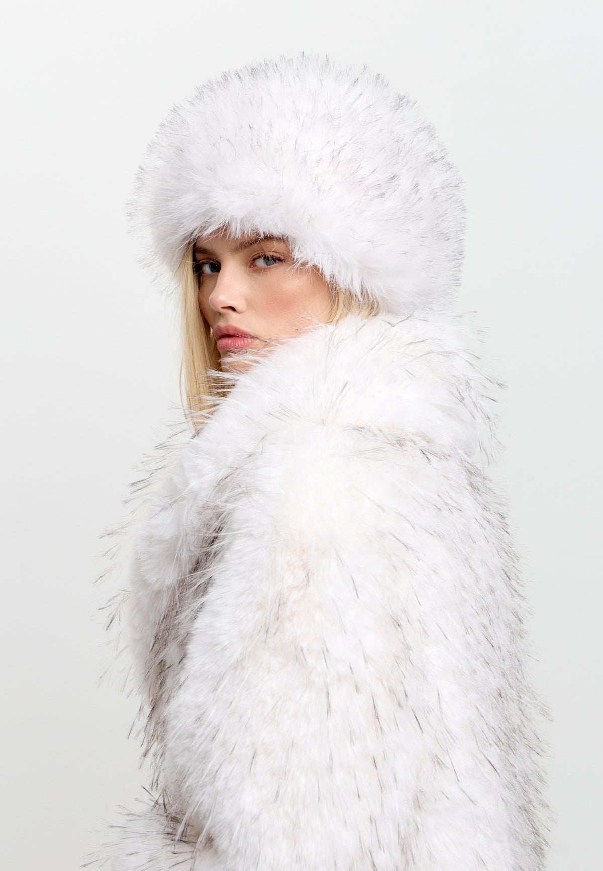 Faux Fur Winter Hat – White