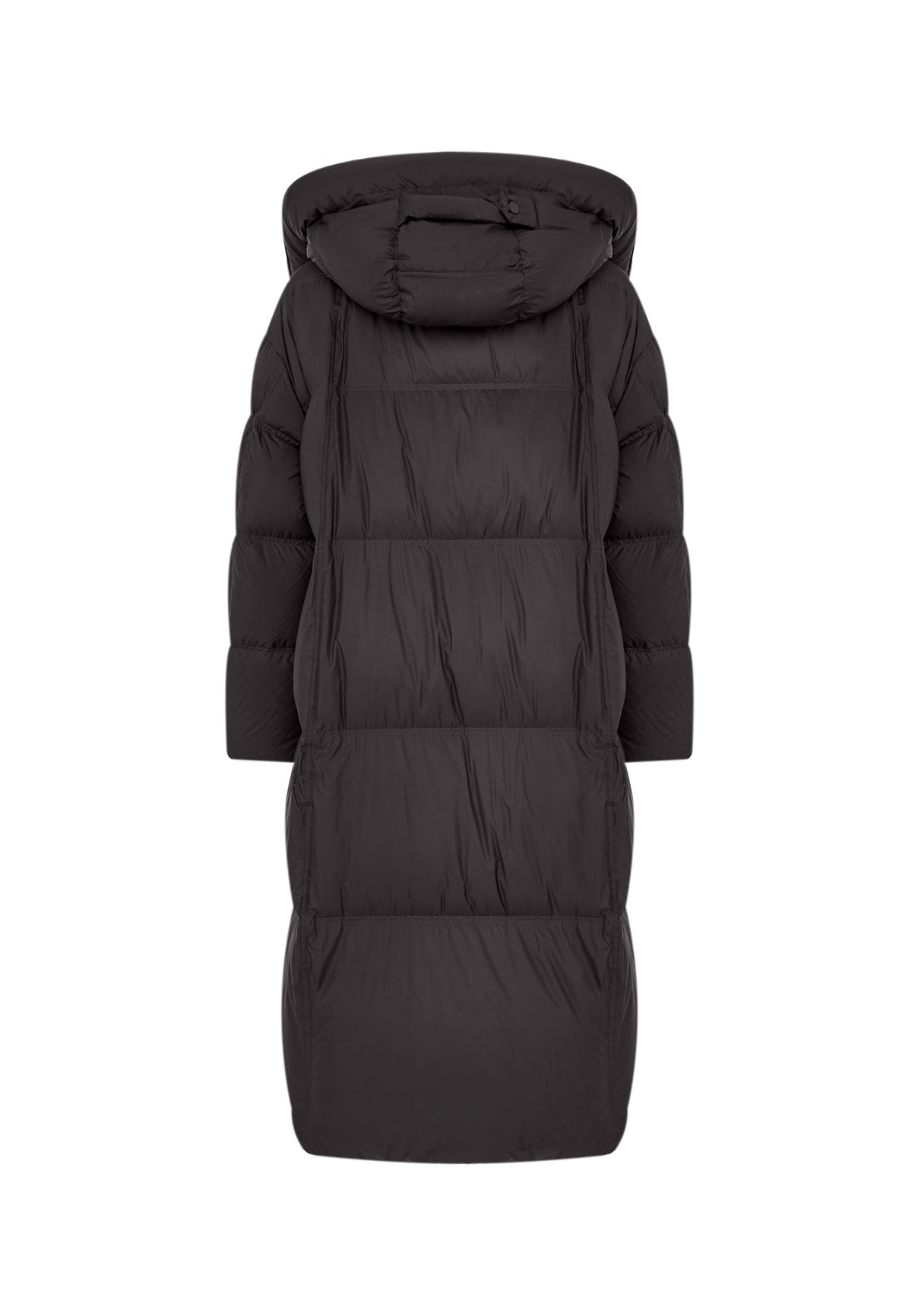Piumino oversize con cappuccio – Nero