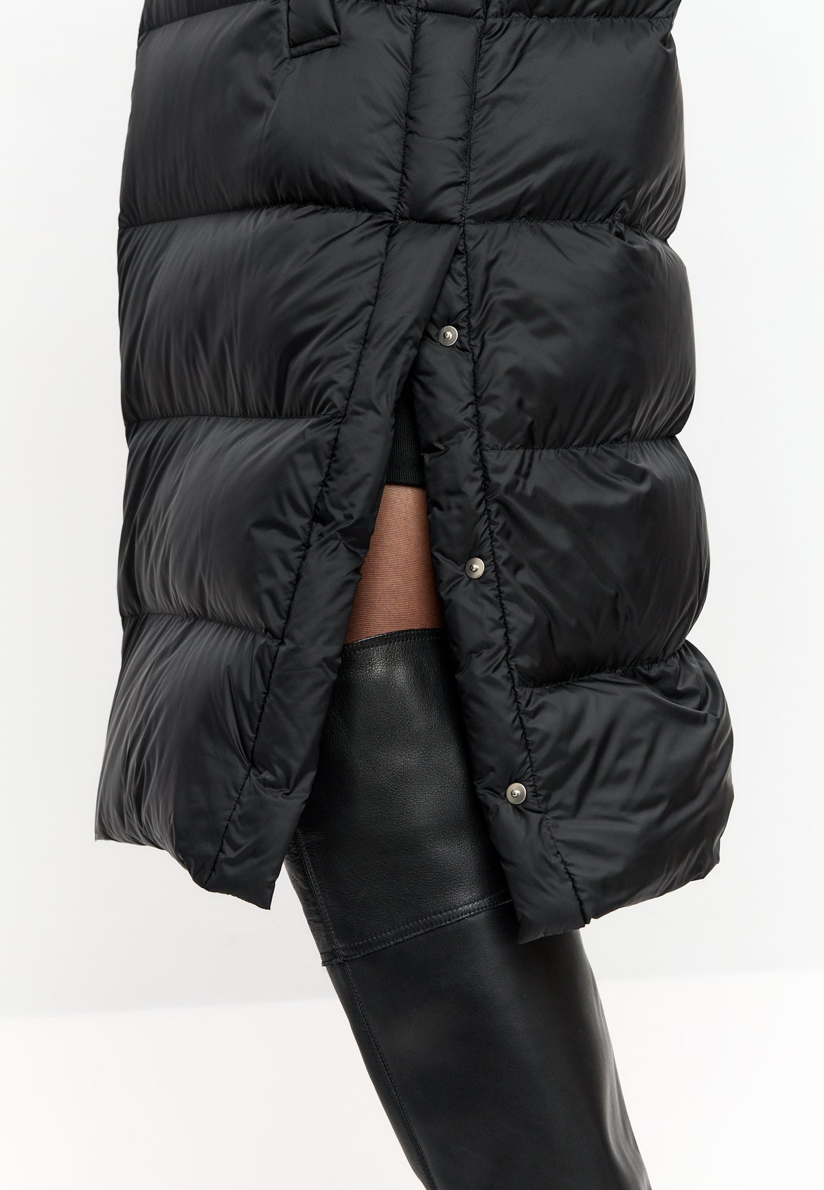 Long Oversized Hooded Down Puffer Coat