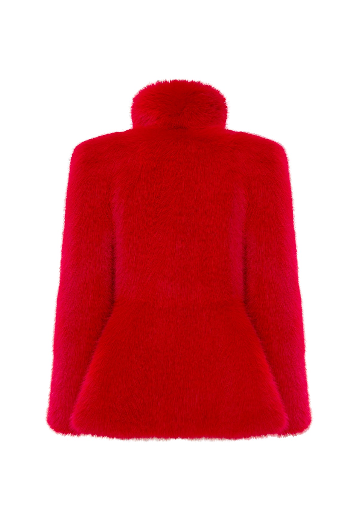 Veste en fausse fourrure – rouge