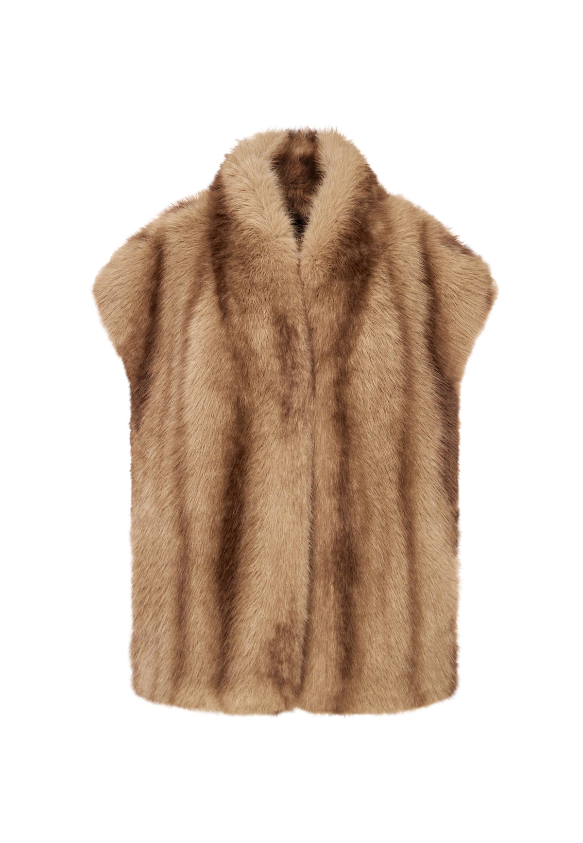 Blazer gilet en fausse fourrure