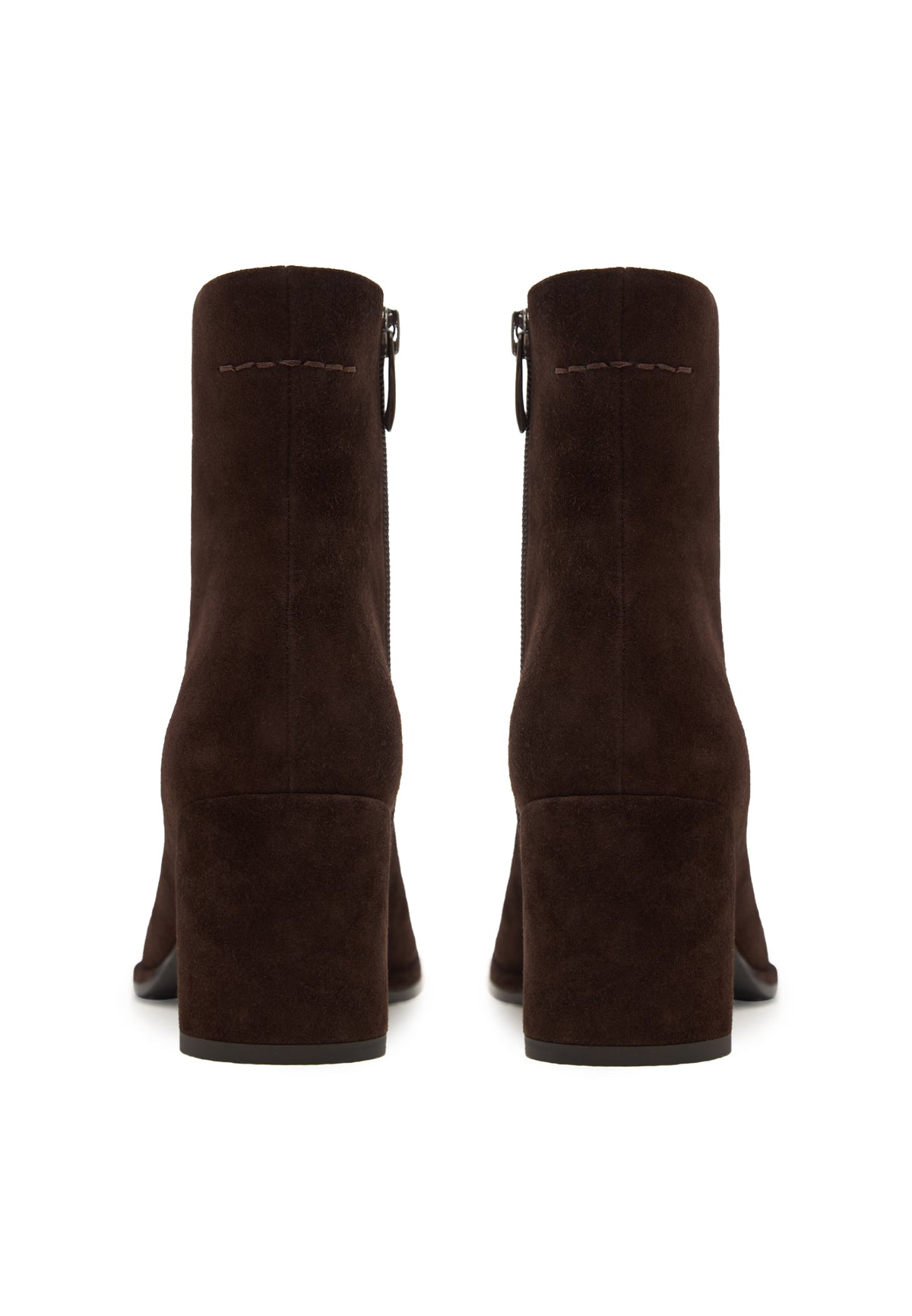 Botines de ante con plataforma – Marrón