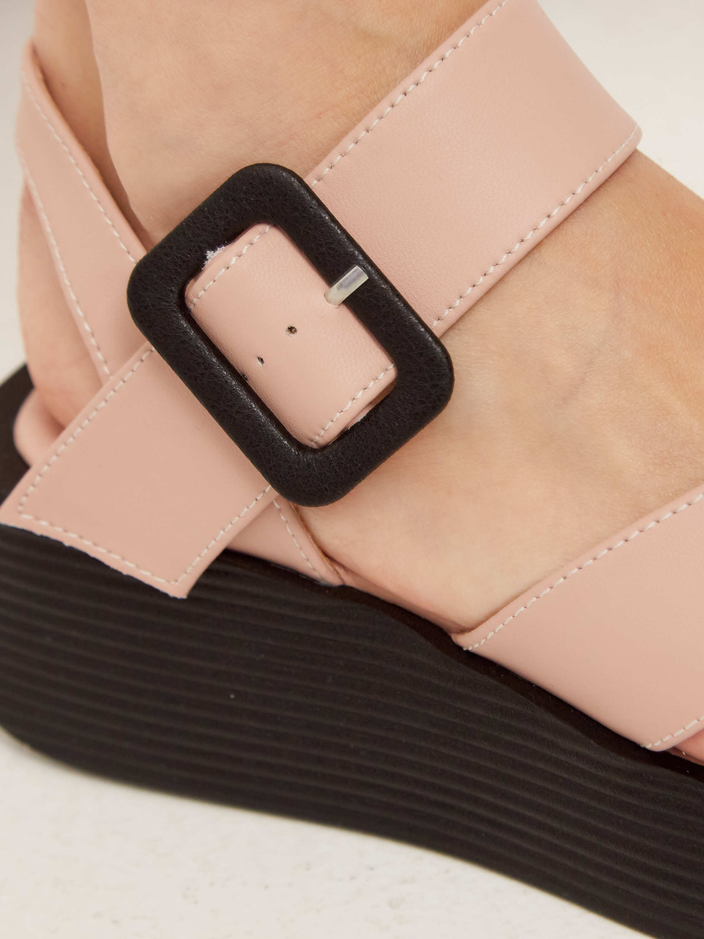 Blush Pink Platform Sandals – Comfortable Leather Summer Footwear