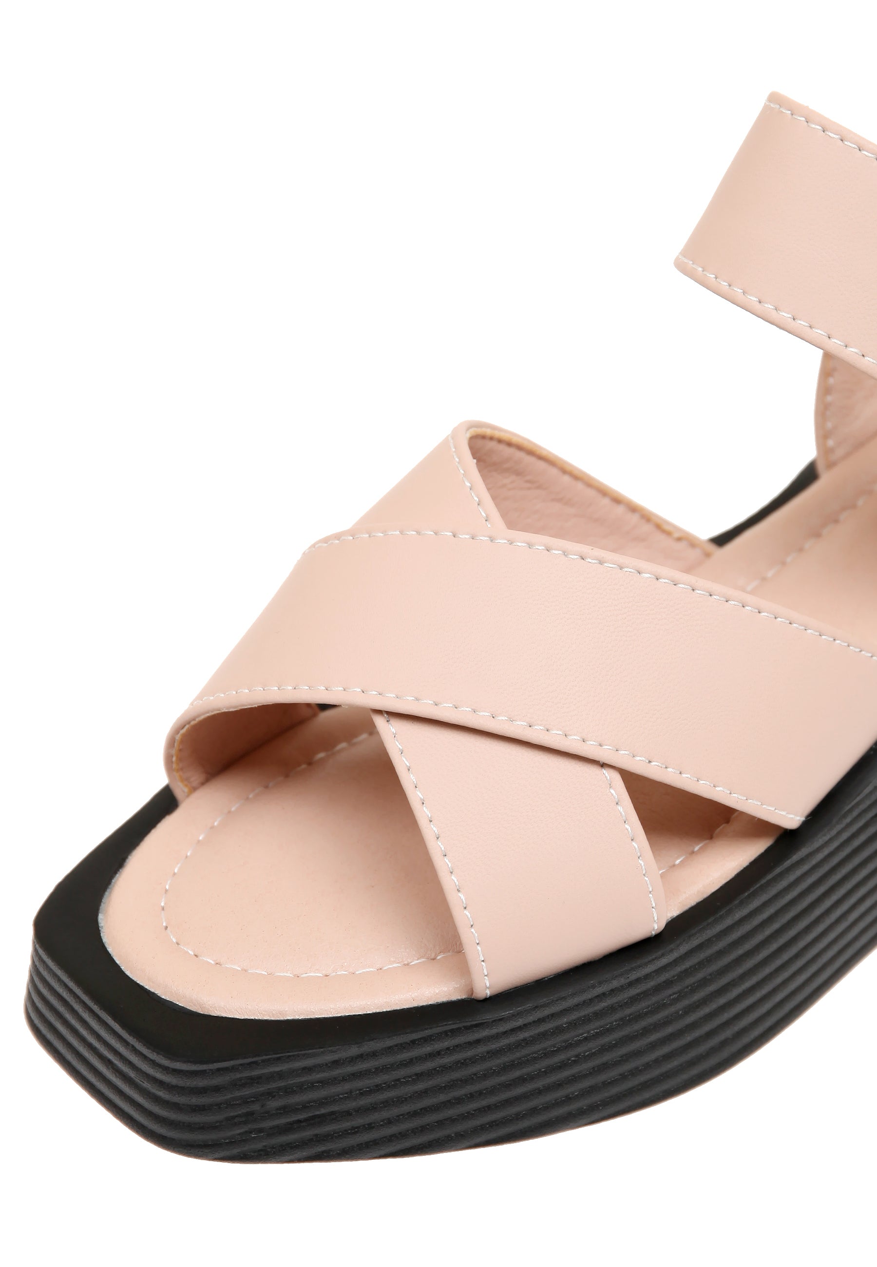 Blush Pink Platform Sandals – Comfortable Leather Summer Footwear