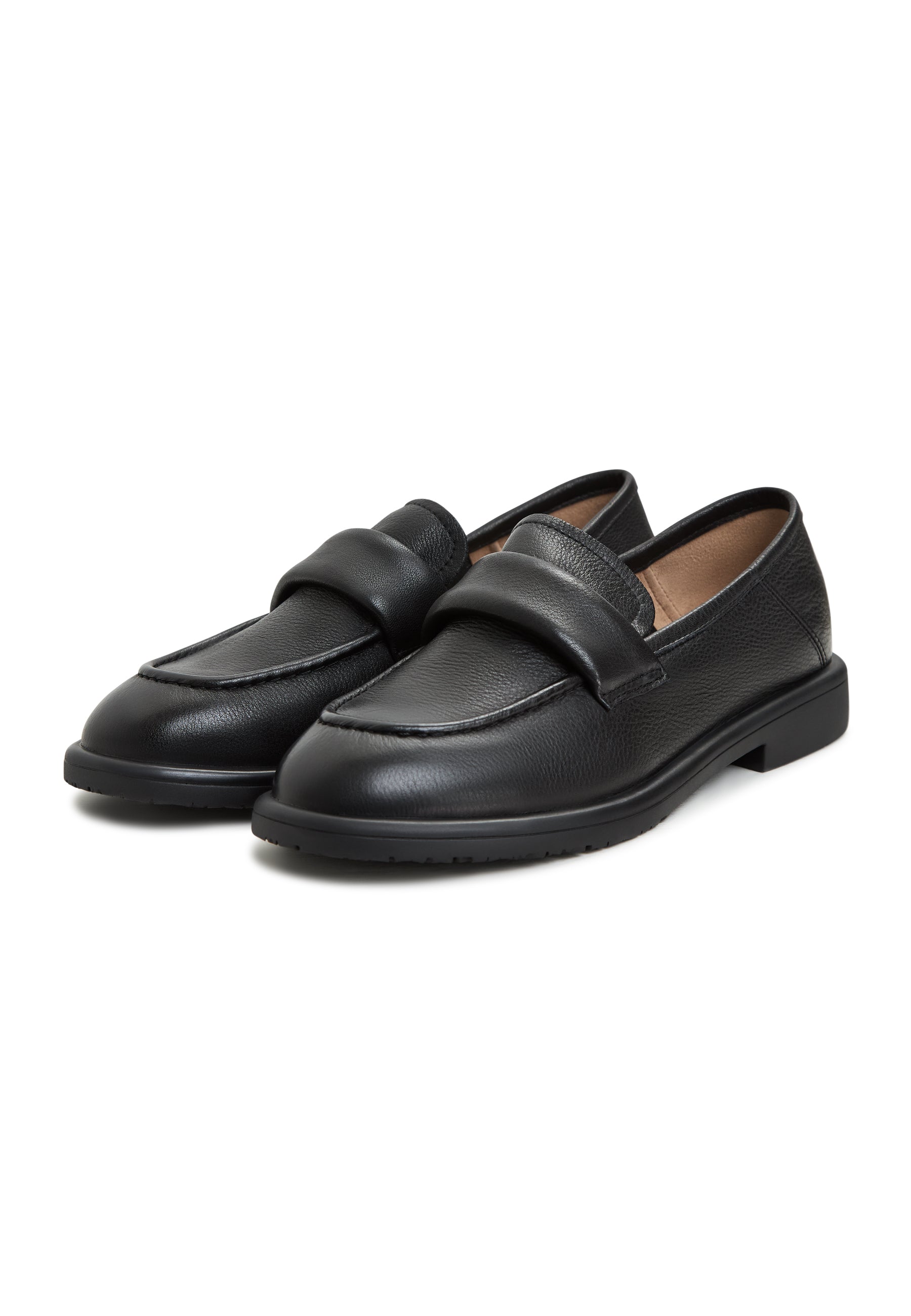 Block Heeled Loafers Stephanie  - Black