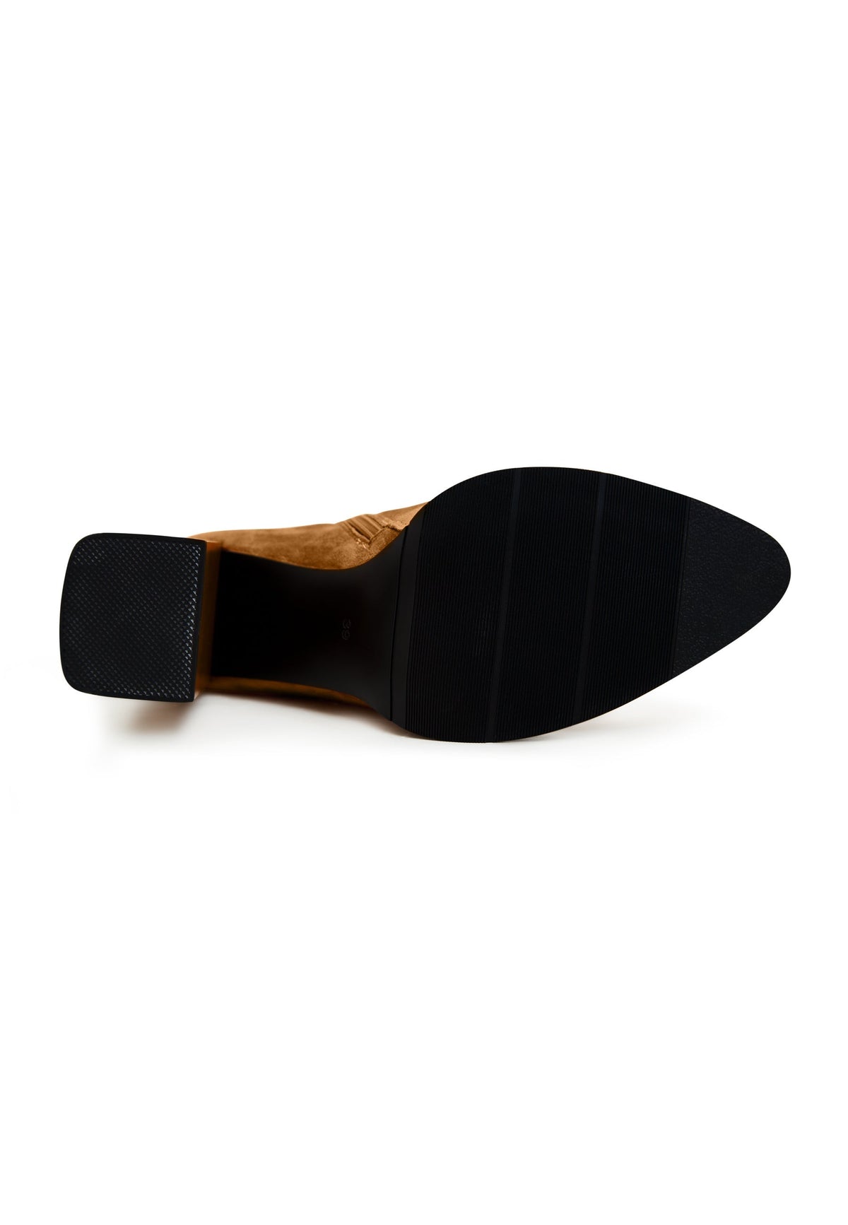 Botines clásicos de piel con tacón en bloque