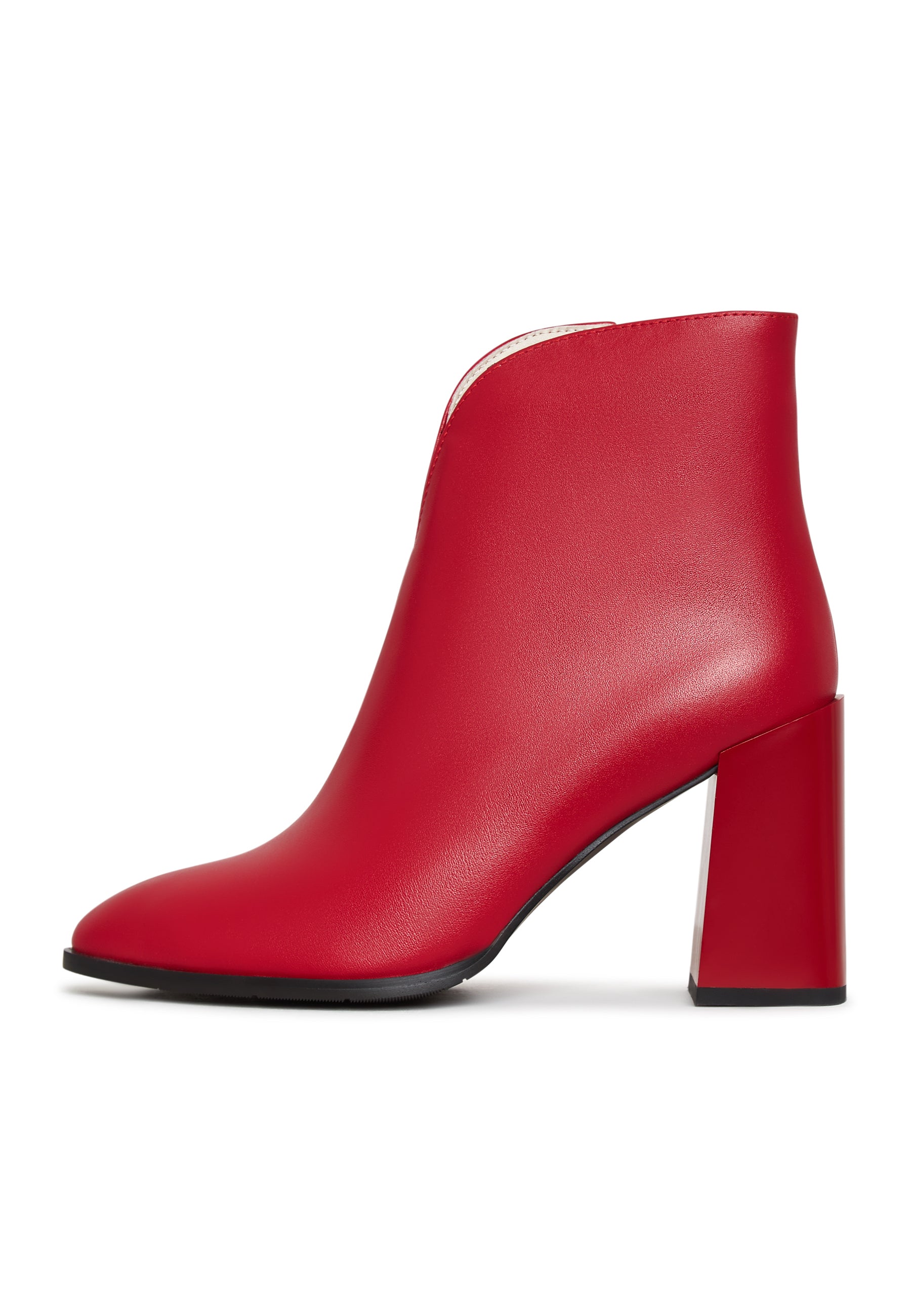 Classic Leather Block Heel Ankle Boots - Cesare Gaspari 