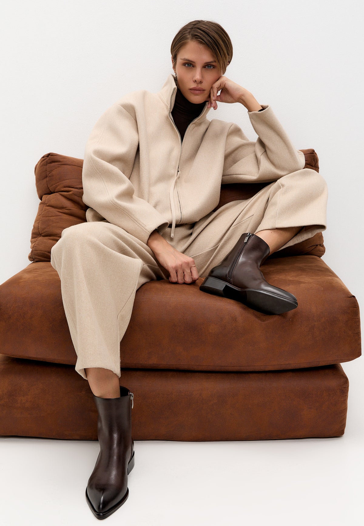 Bottines en cuir