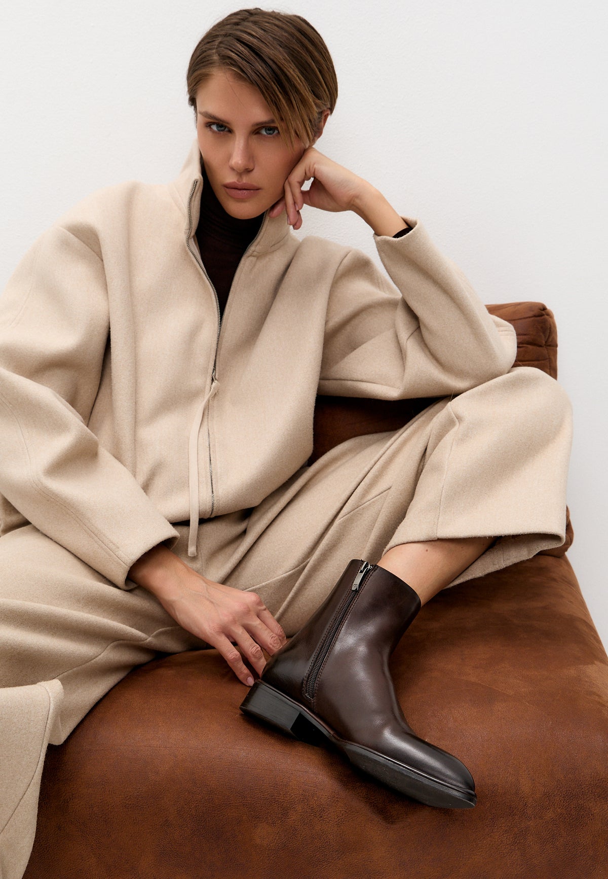 Bottines en cuir