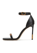 Stiletto High Heeled Sandals Martina - Black and Gold
