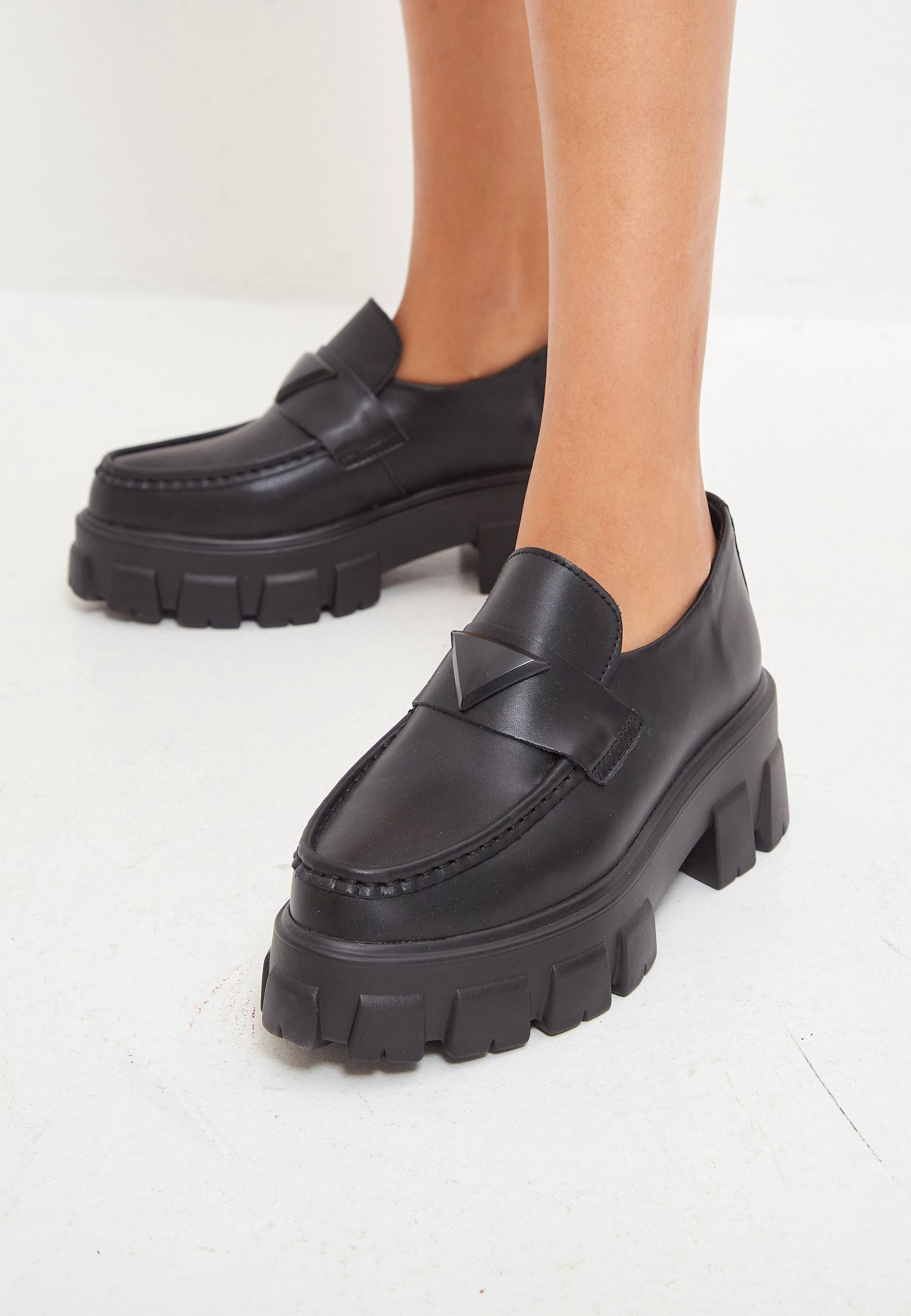 Chunky Leather Platform Loafers - Cesare Gaspari 