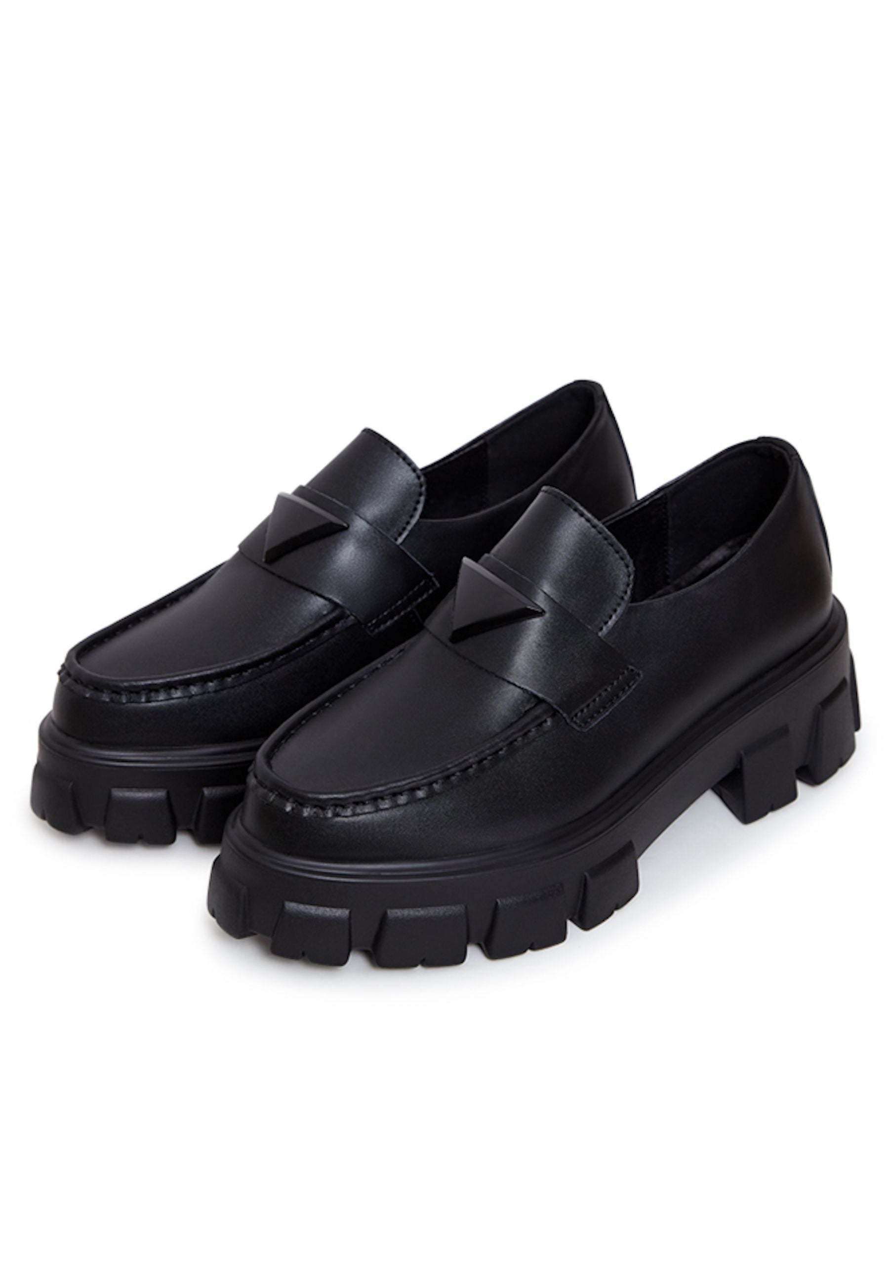 Chunky Leather Platform Loafers - Cesare Gaspari 