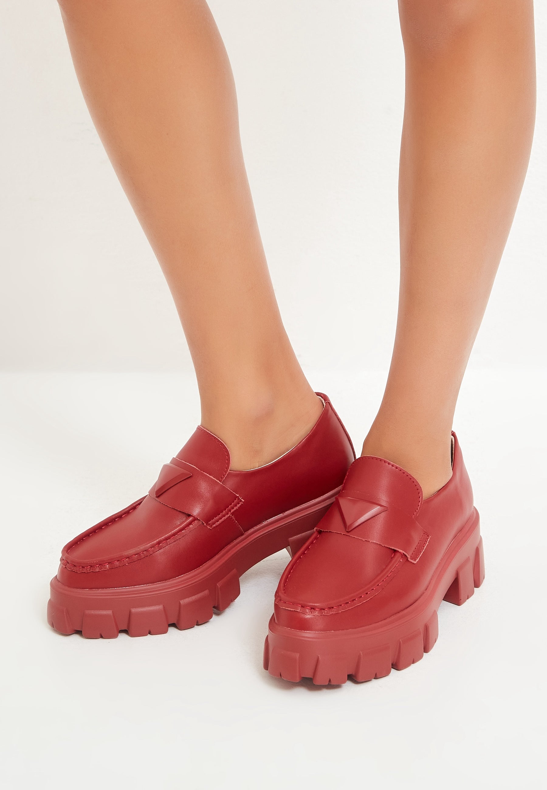 Chunky Leather Platform Loafers - Cesare Gaspari 