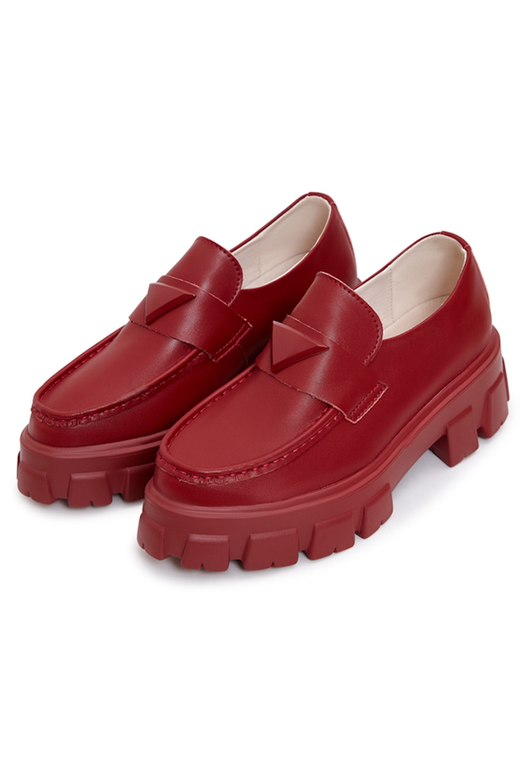 Chunky Leather Platform Loafers - Cesare Gaspari 