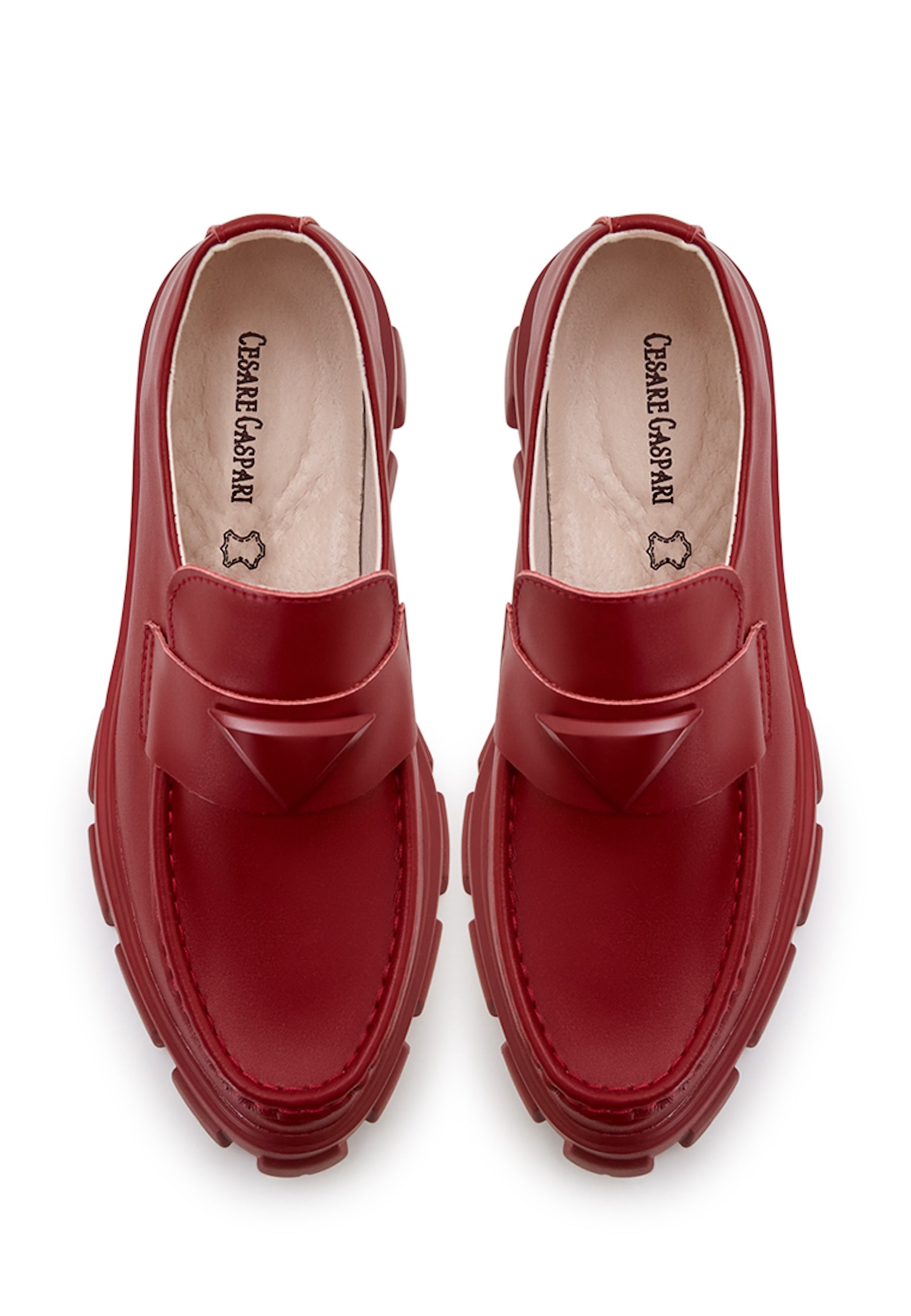 Chunky Leather Platform Loafers - Cesare Gaspari 