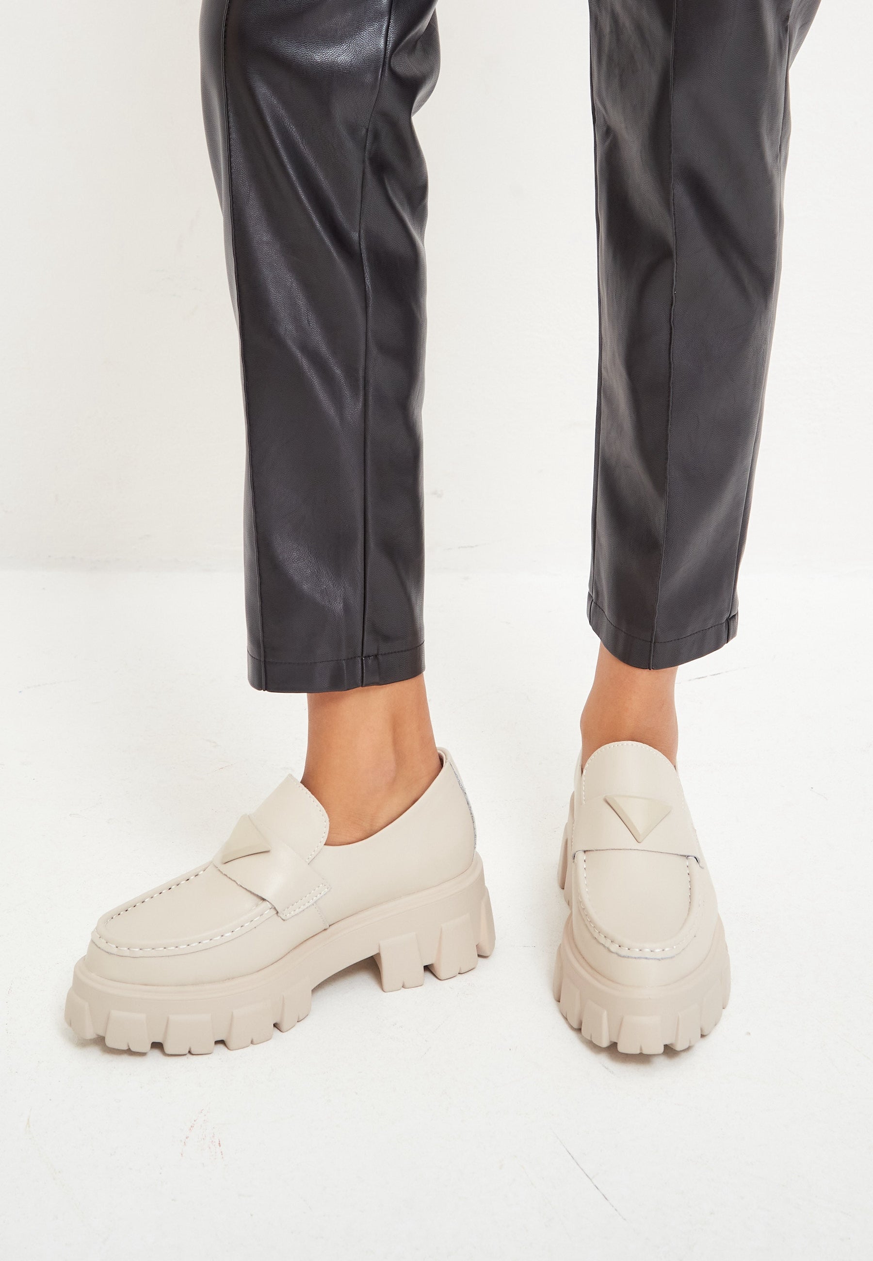 Chunky Leather Platform Loafers - Cesare Gaspari 