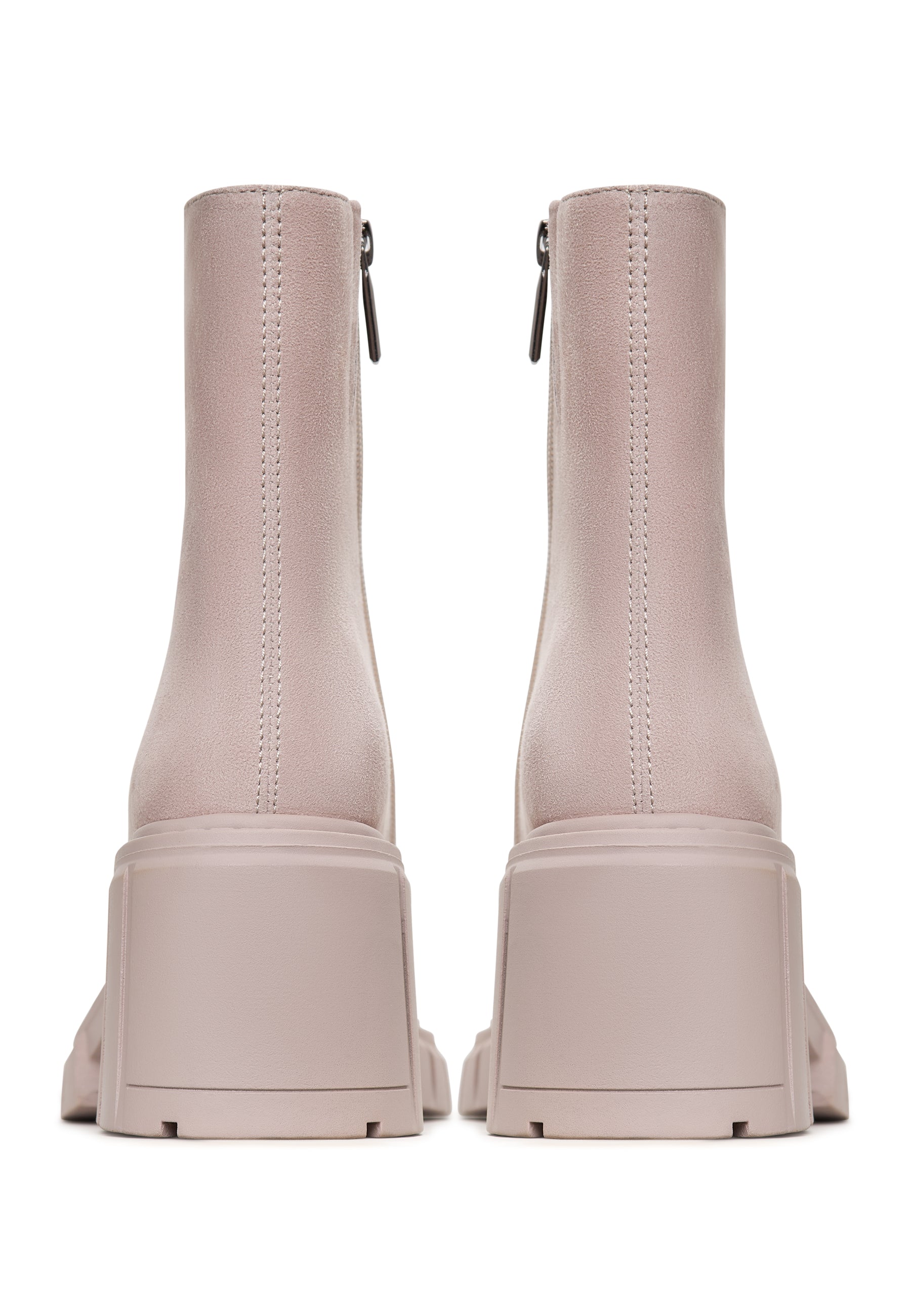 Dynamische Stiefel mit klobigem Absatz Gio - Beige