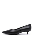 Zapatos de salón de tacón kitten y punta afilada – negro