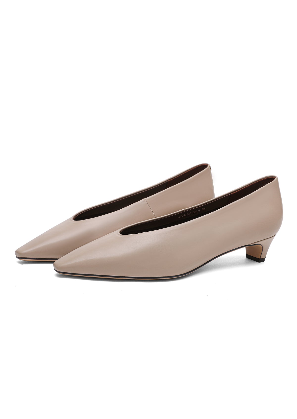 Bailarinas de piel con punta – Gris
