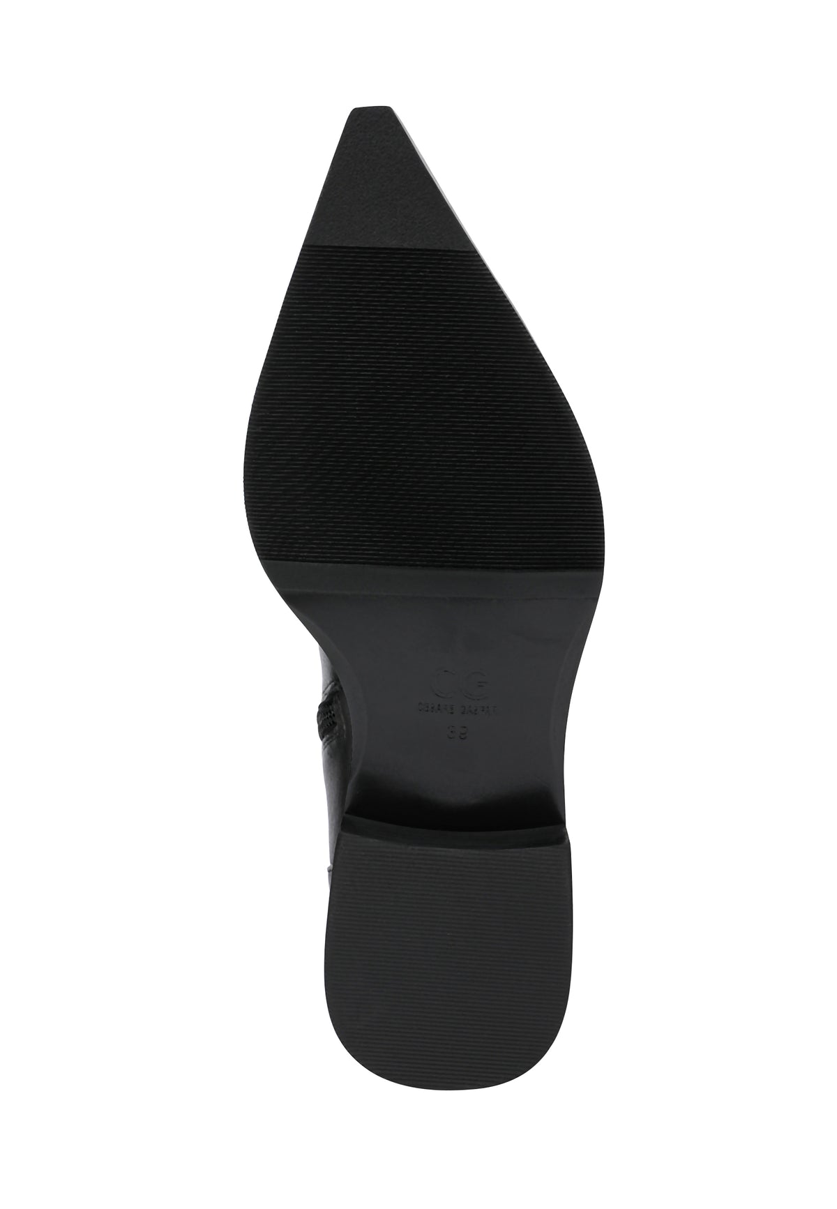 Hohe Stiefel aus Leder mit Blockabsatz