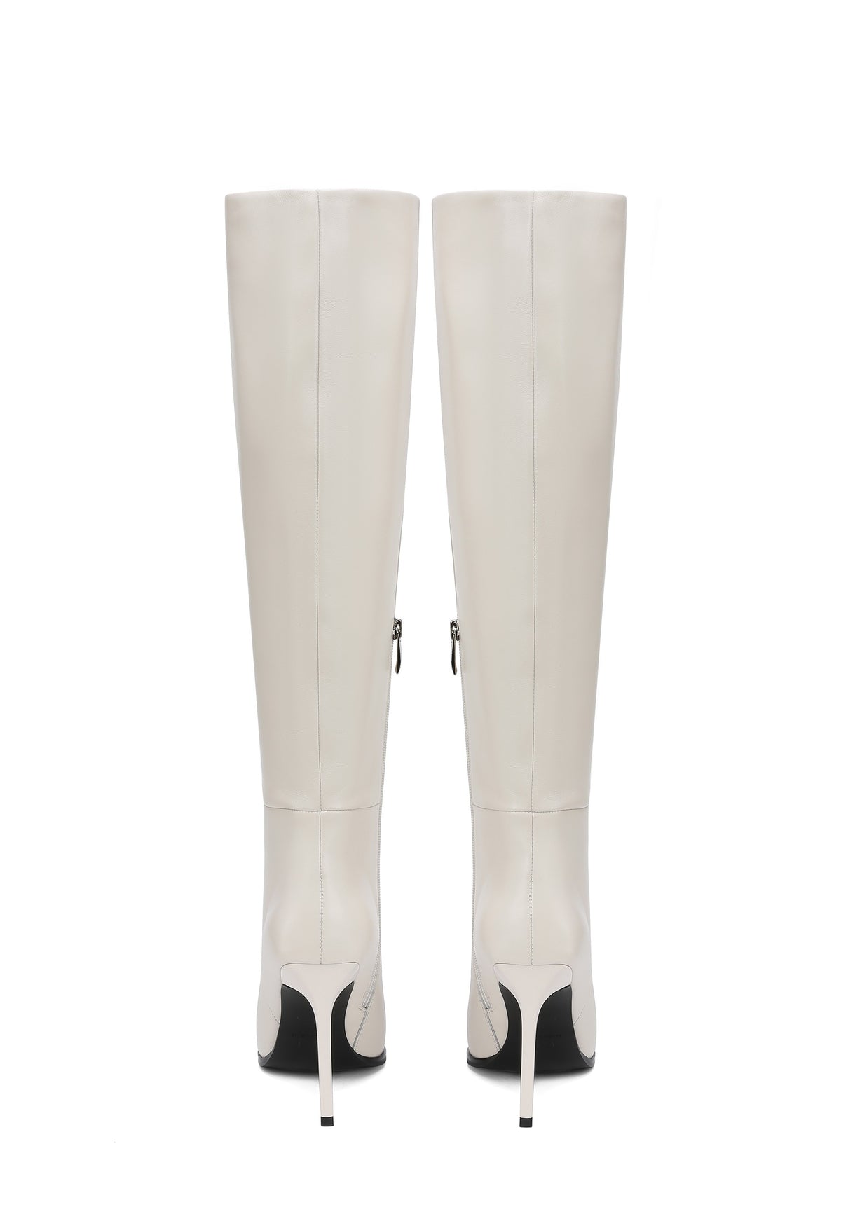 Botas altas Skyline de tacón stiletto – Blanco