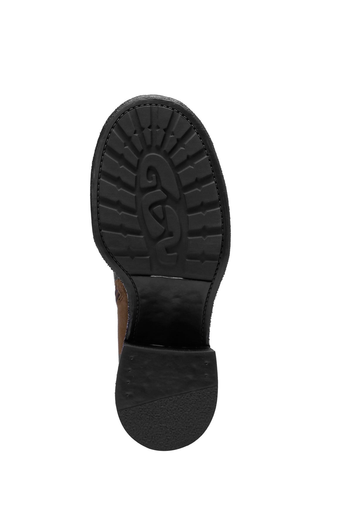 Botas de cano médio com salto de bloco – Castanho