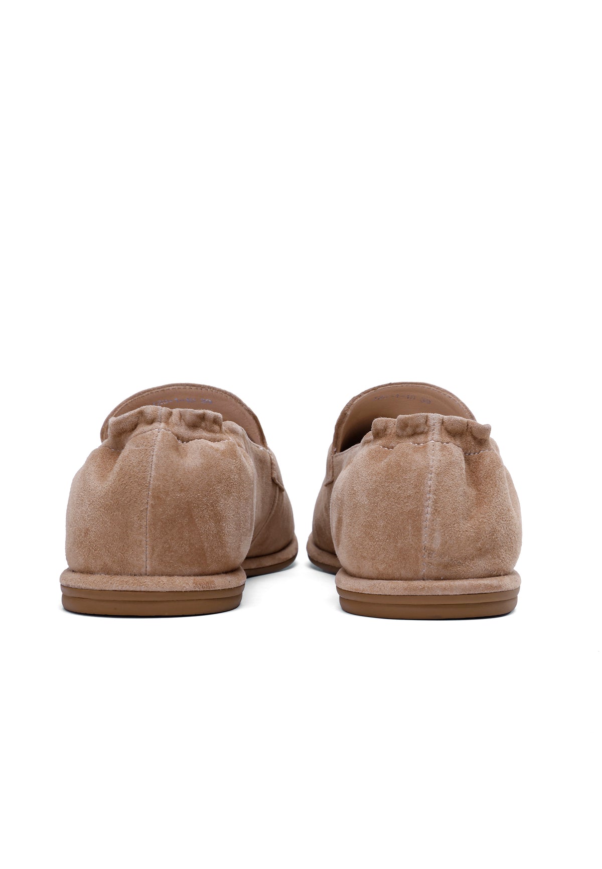Loafers en daim à pampilles – Beige