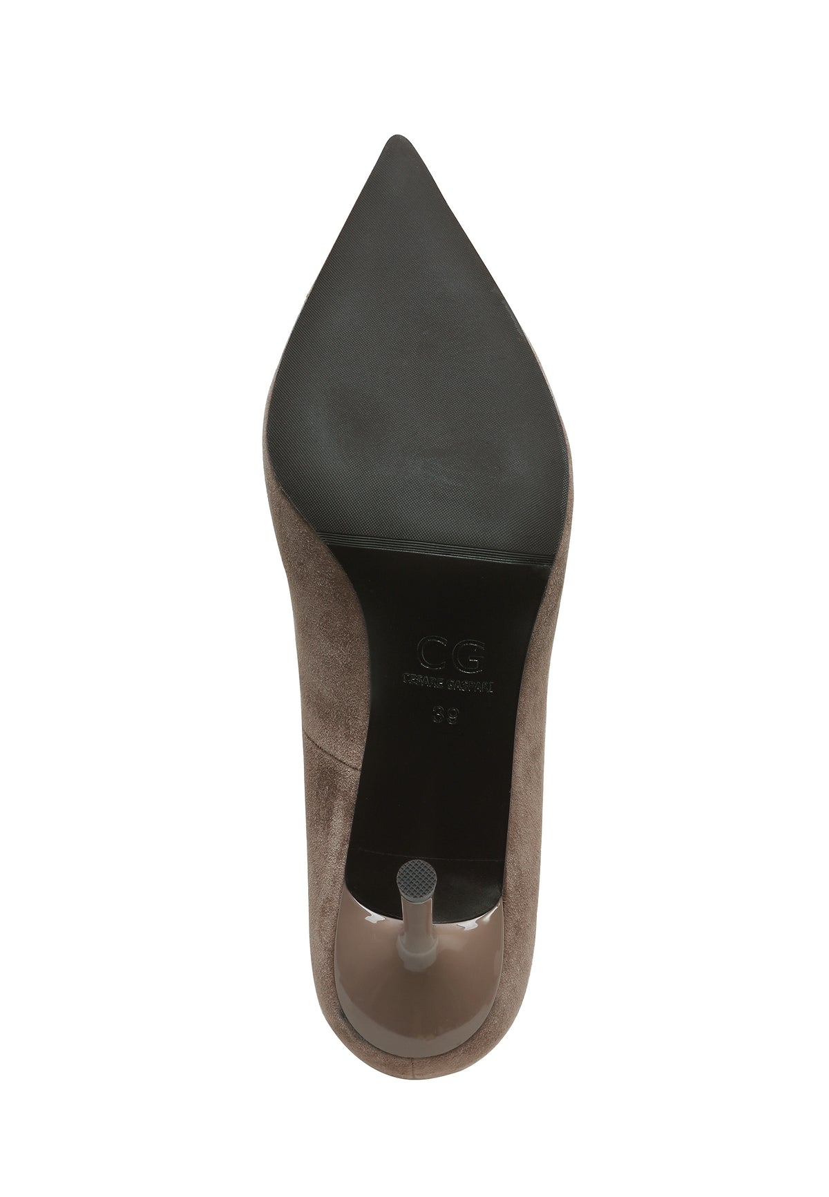 Leather Stiletto Heels - Beige suede