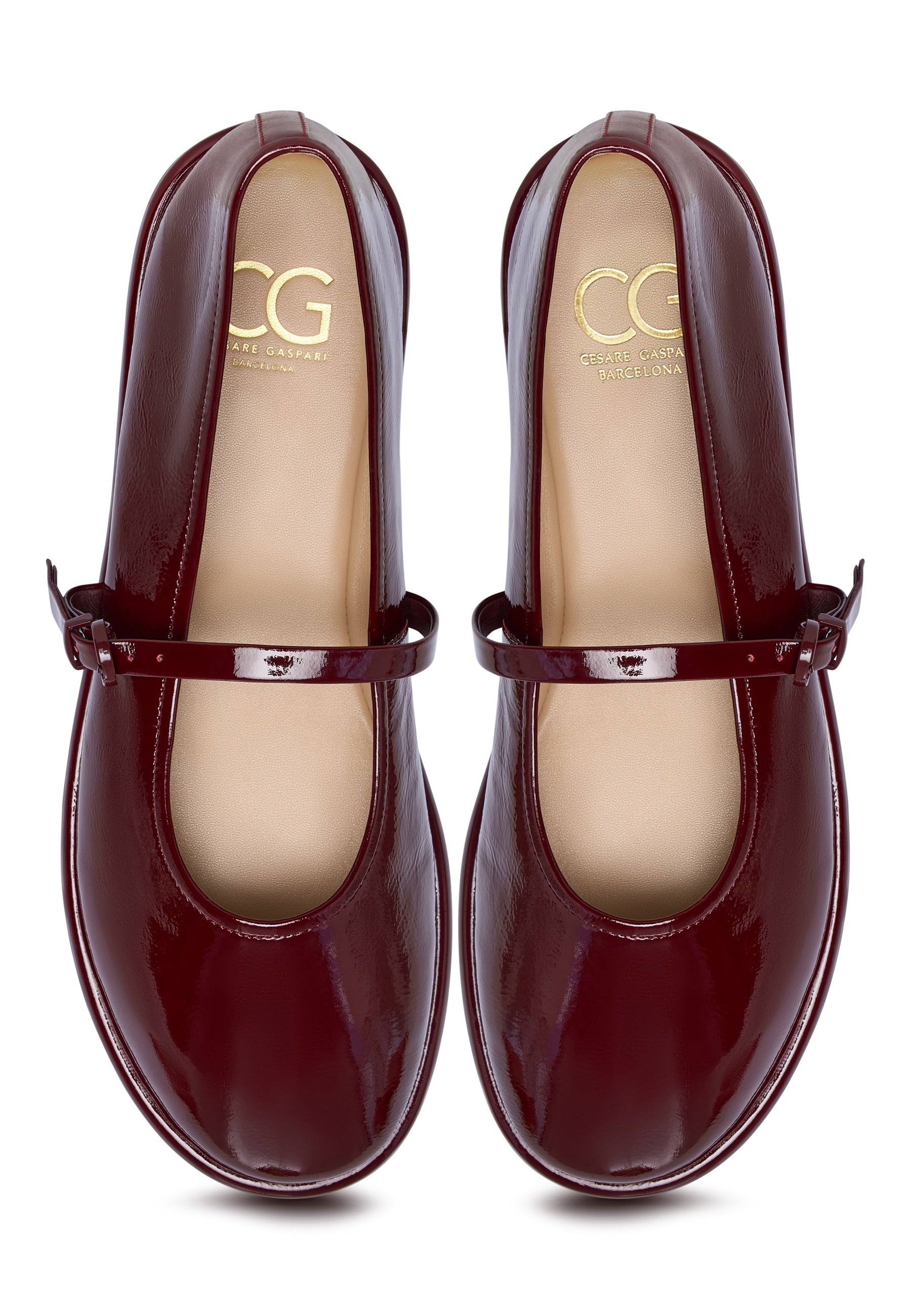 Leather Ballerinas Alba - Bordeaux