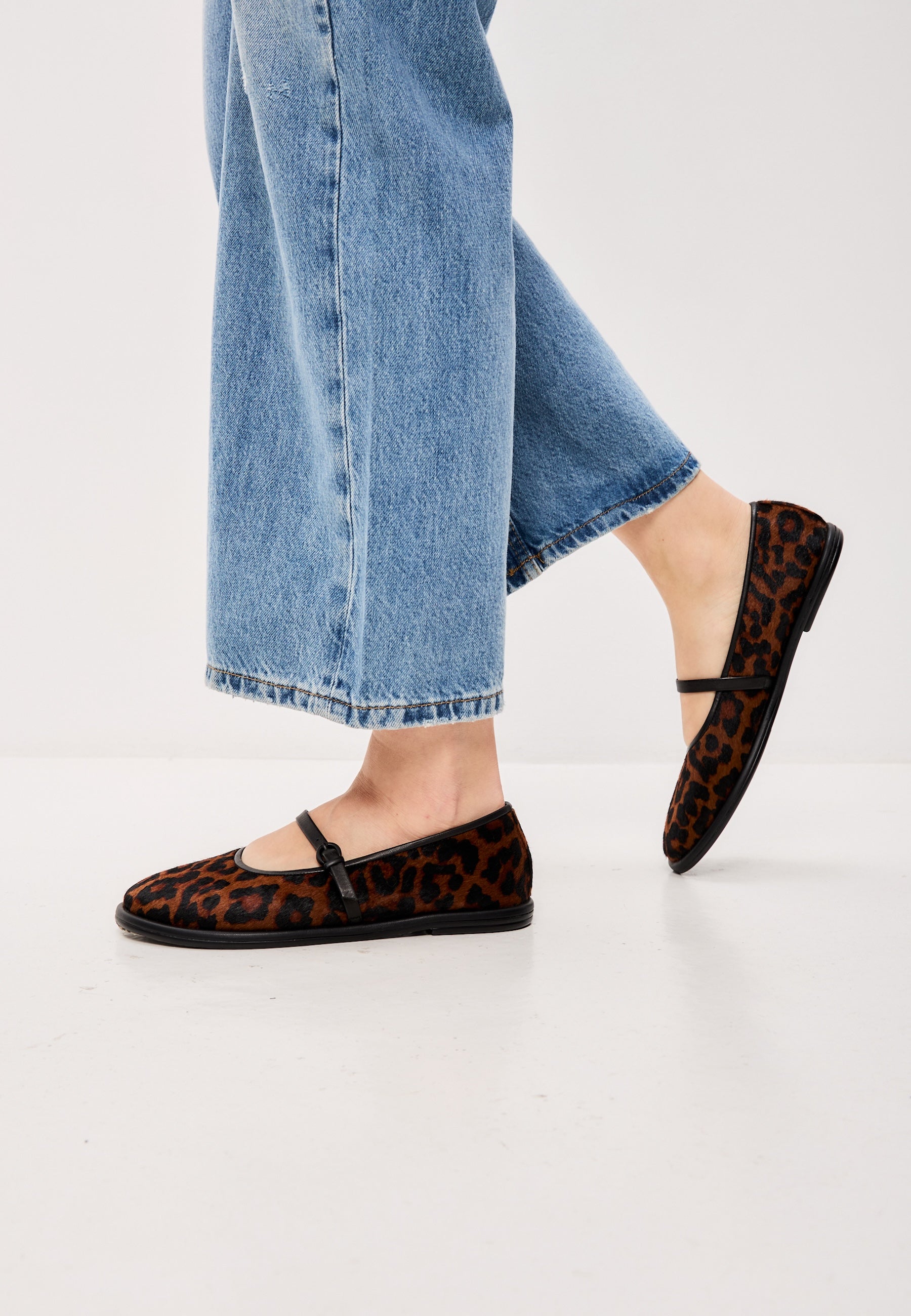 Leather Ballerinas Alba - Leopard