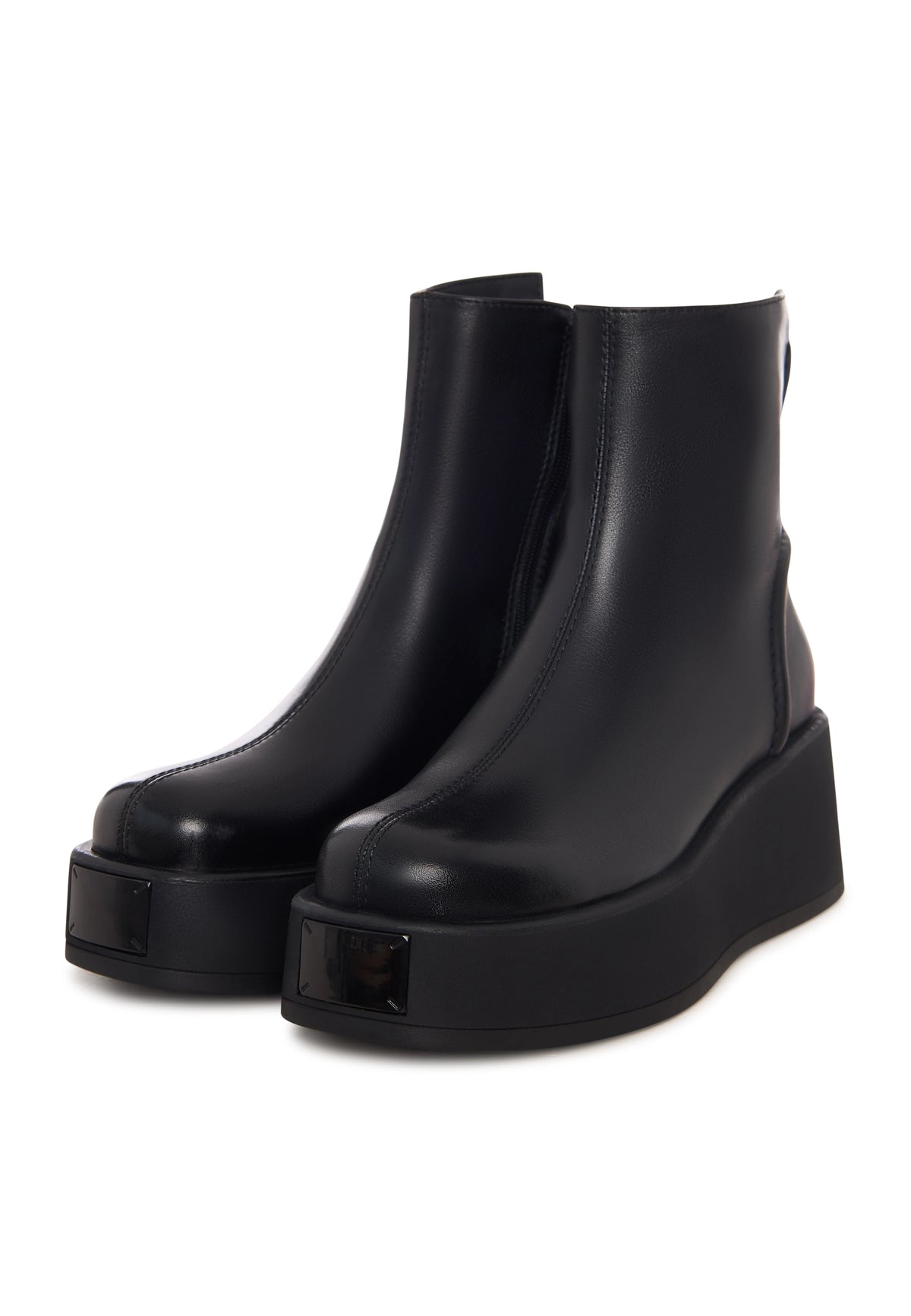 Modern Lift Leather Wedge Boots