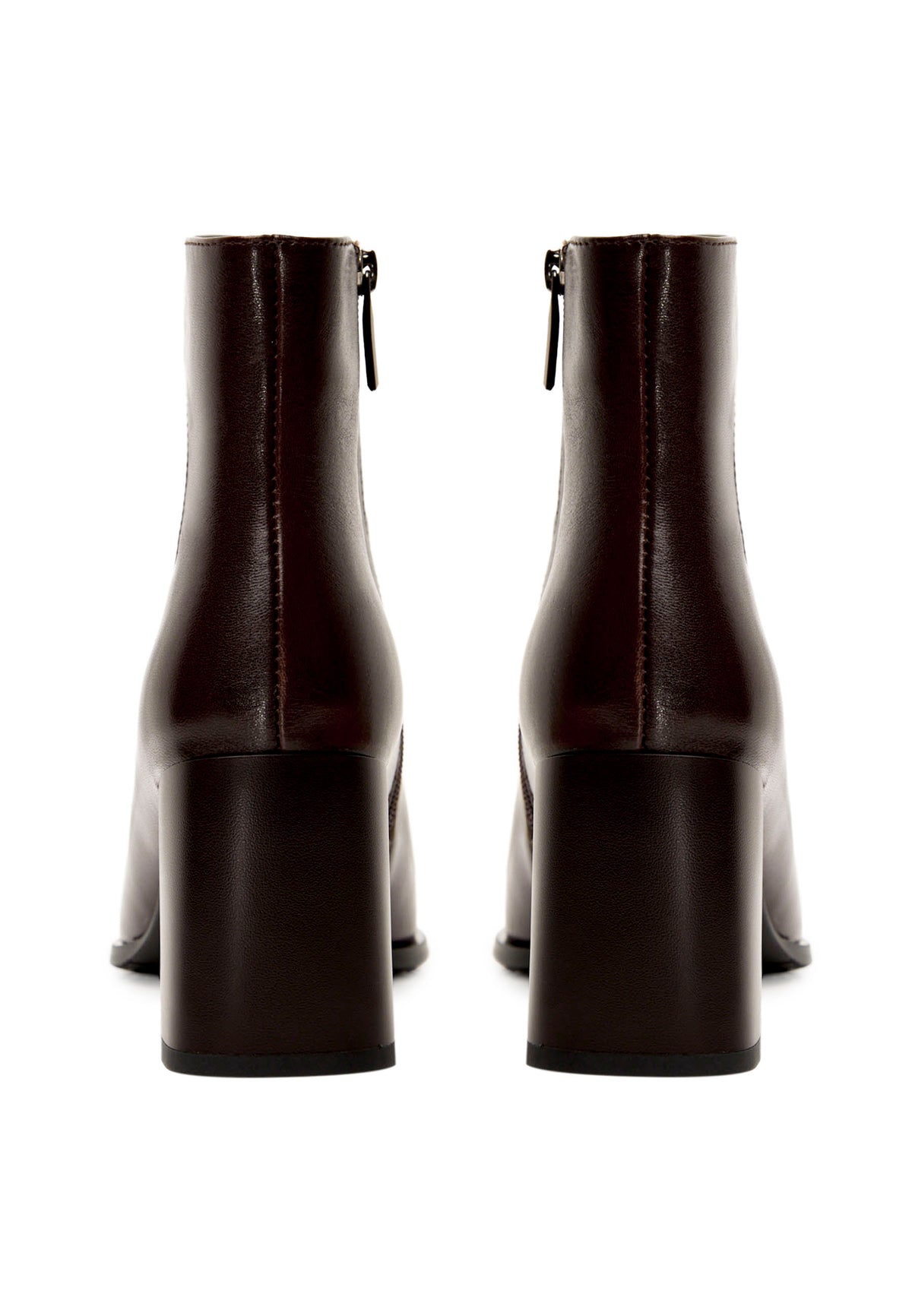 Sophia ankelboots med blockklack – Brun