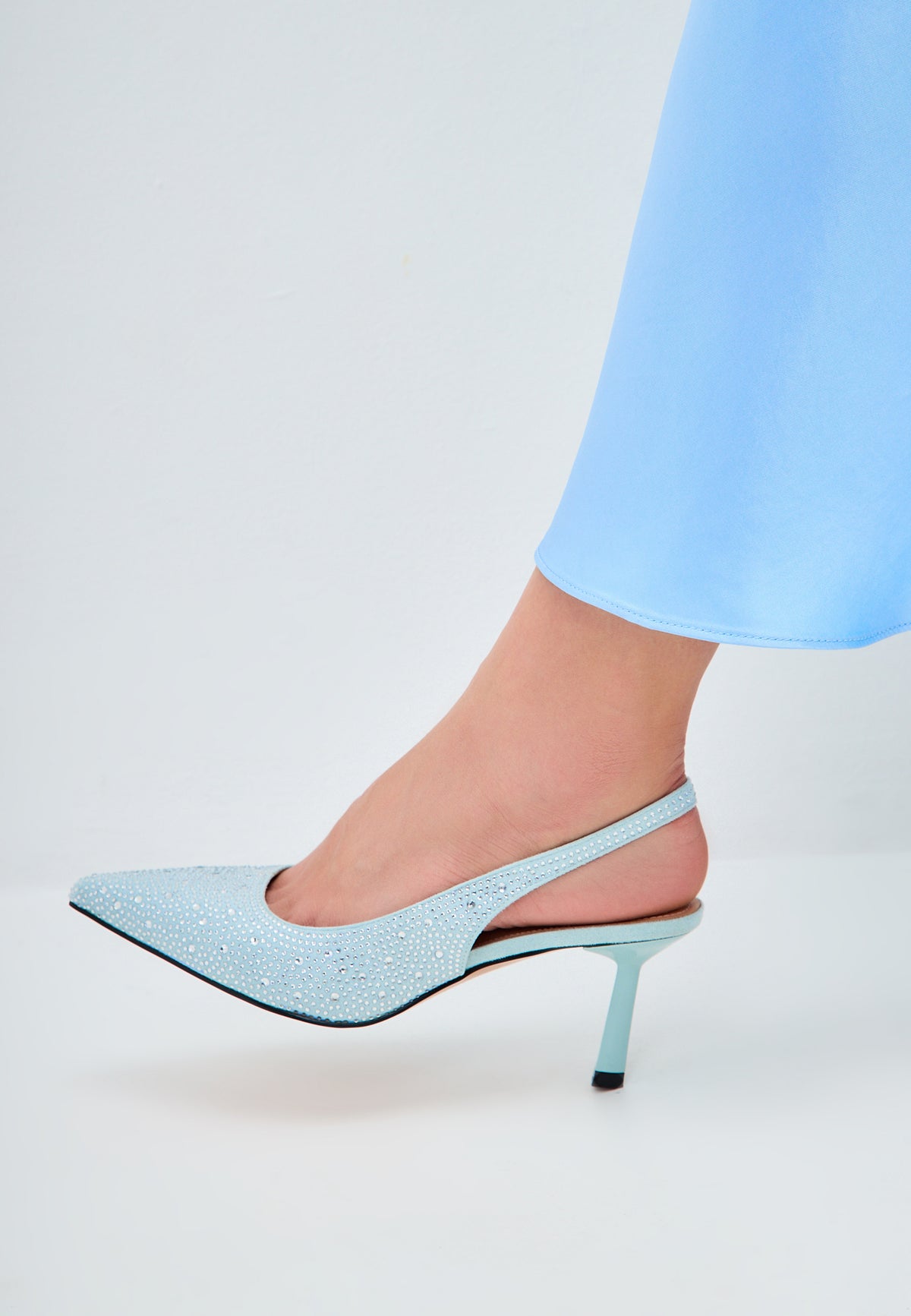 Jewel Suede High Heeled Pumps Harper - Blue