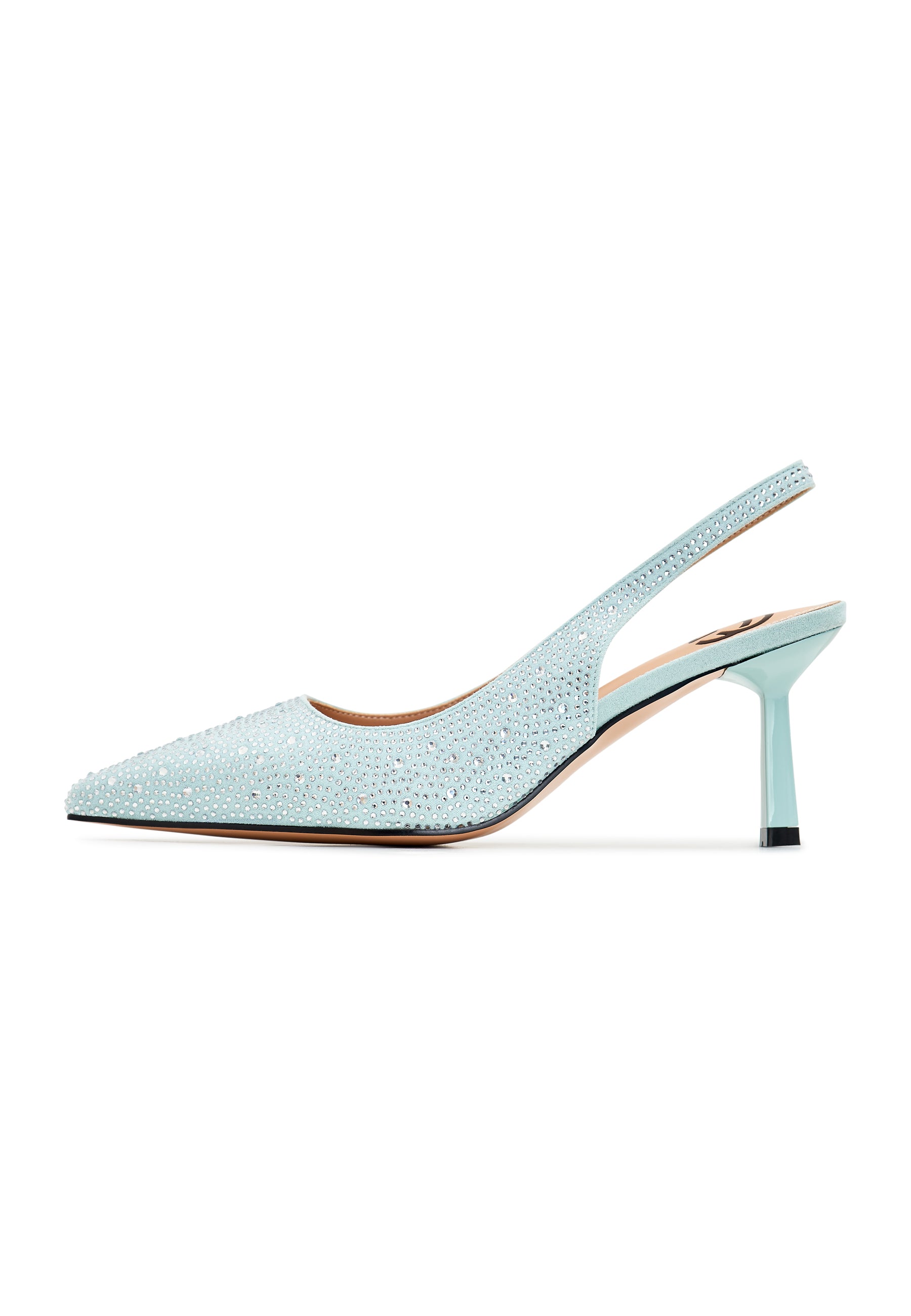 Jewel Suede High Heeled Pumps Samantha - Blue