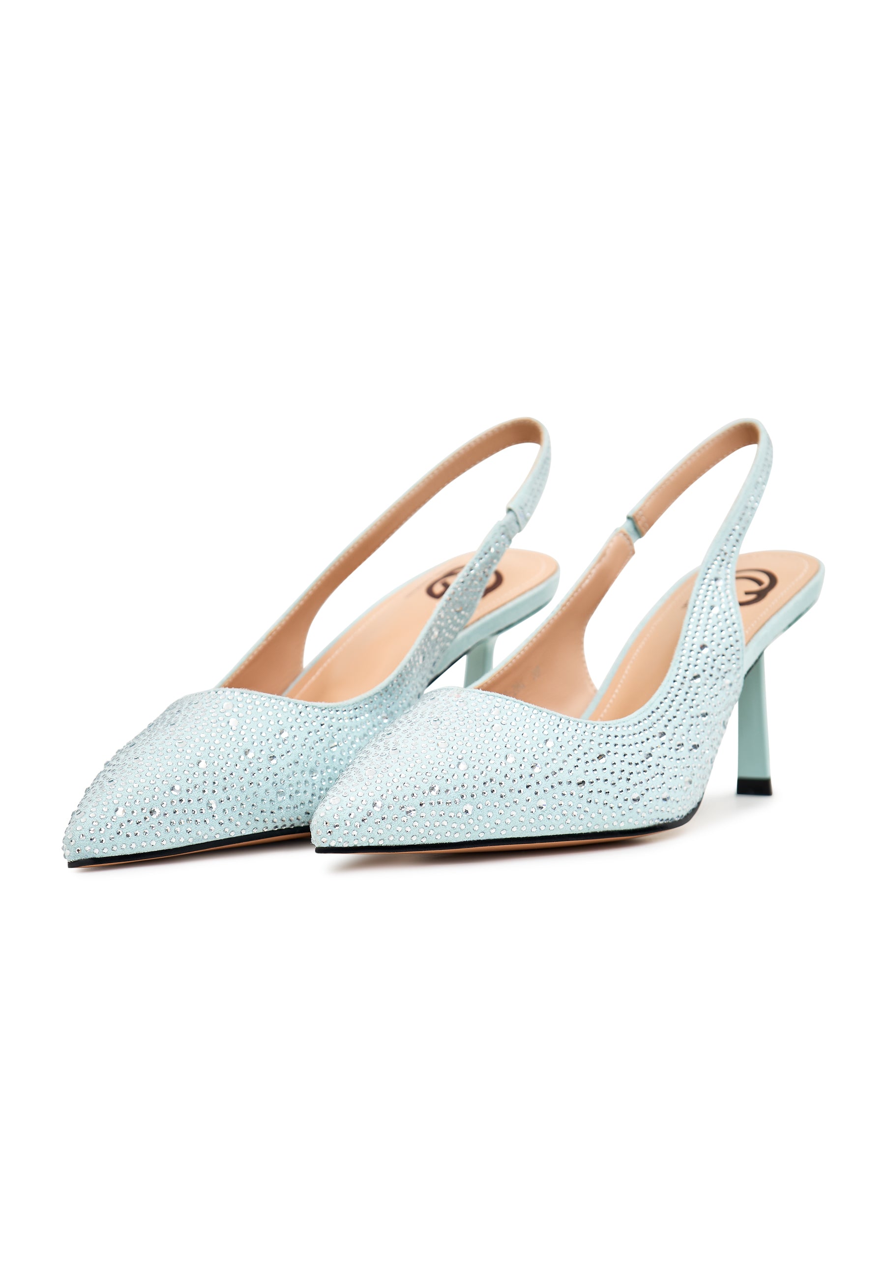 Jewel Suede High Heeled Pumps Samantha - Blue